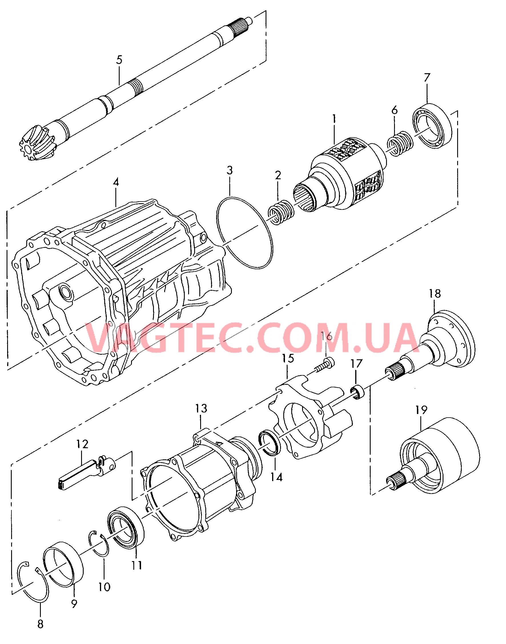 Межосевой дифференциал, самоблокирующийся  для полного привода  для AUDI A4 2005