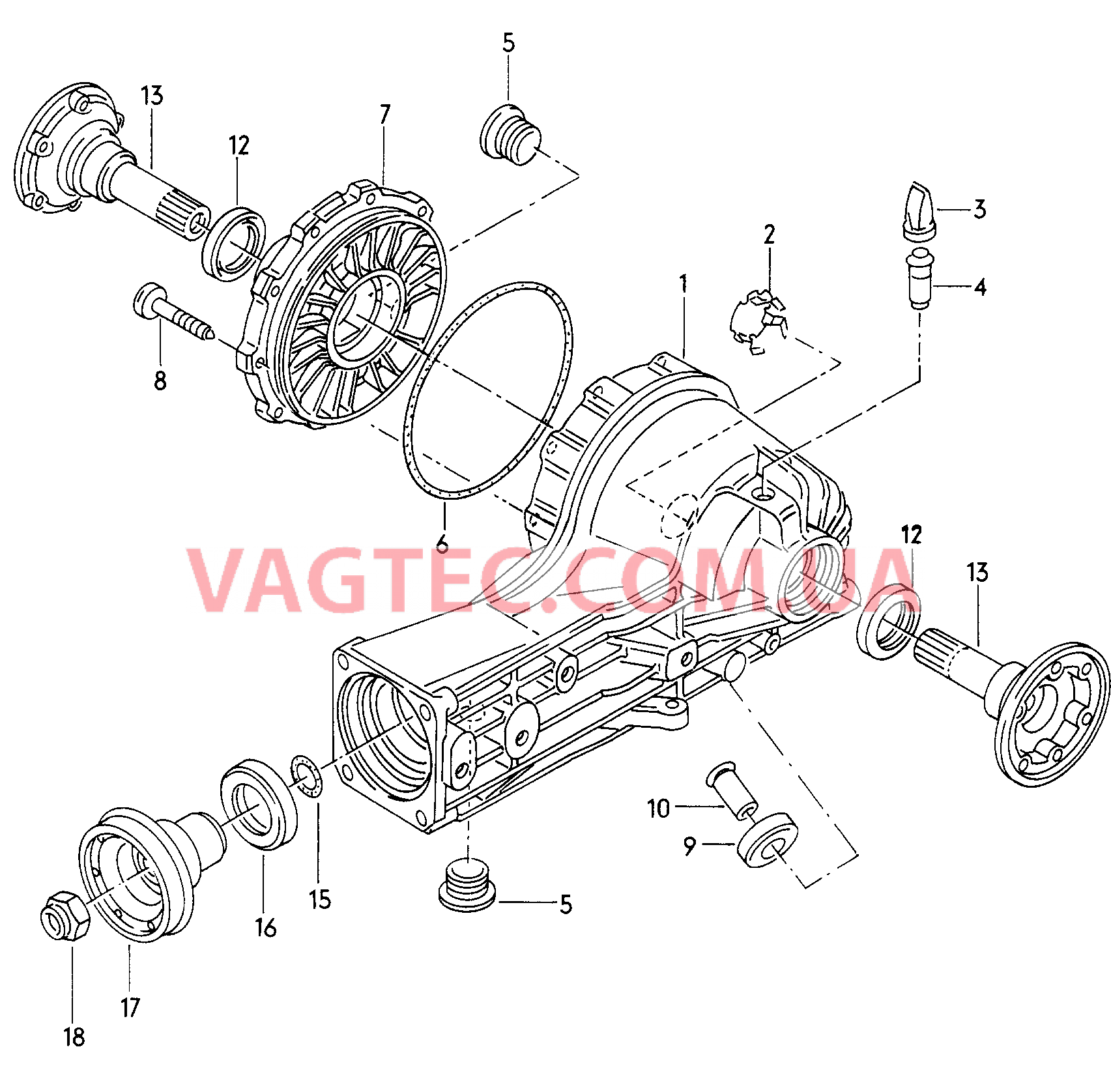 Картер заднего моста  для AUDI A6 2002