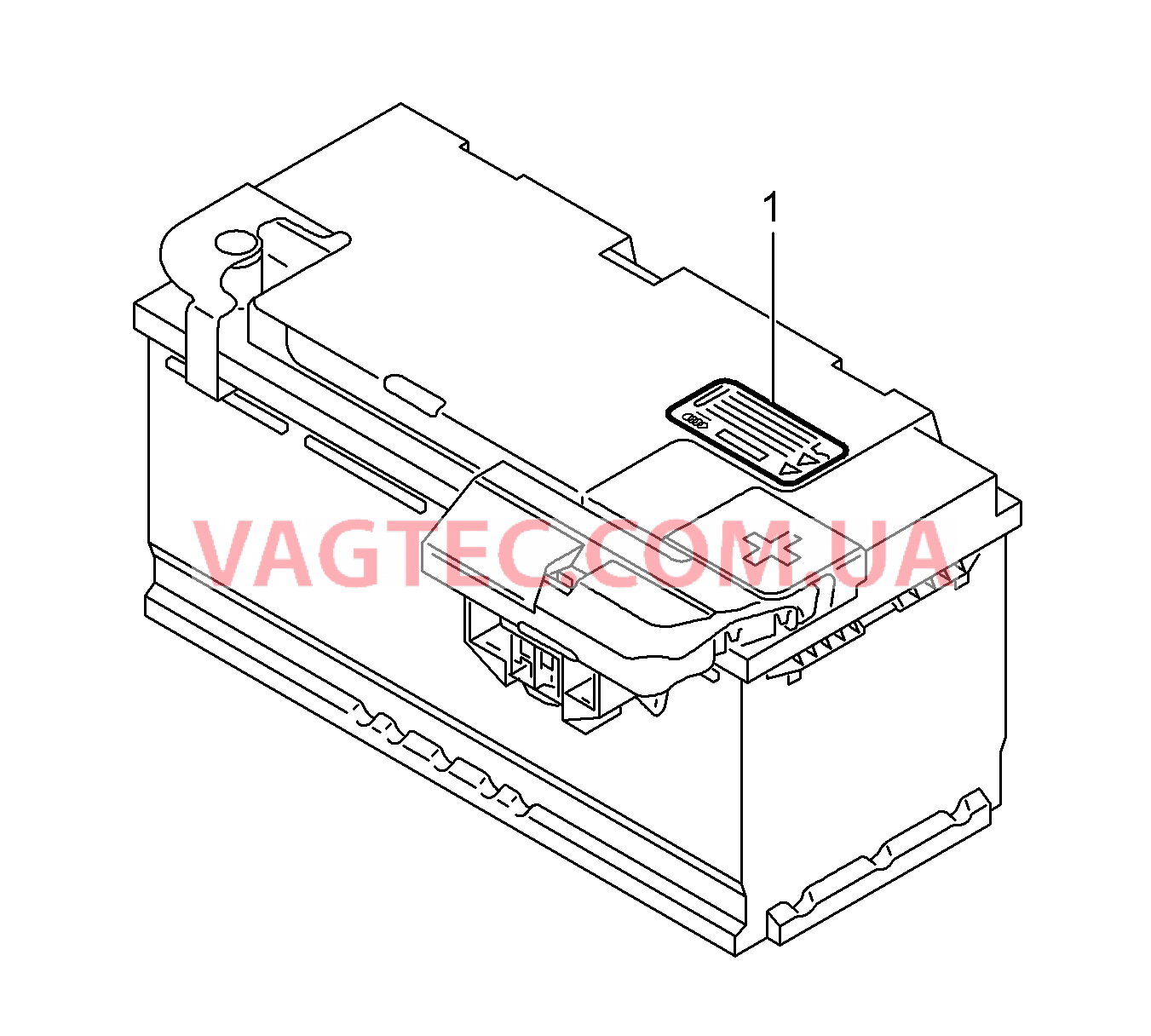 Табличка АКБ  для AUDI RS7 2016