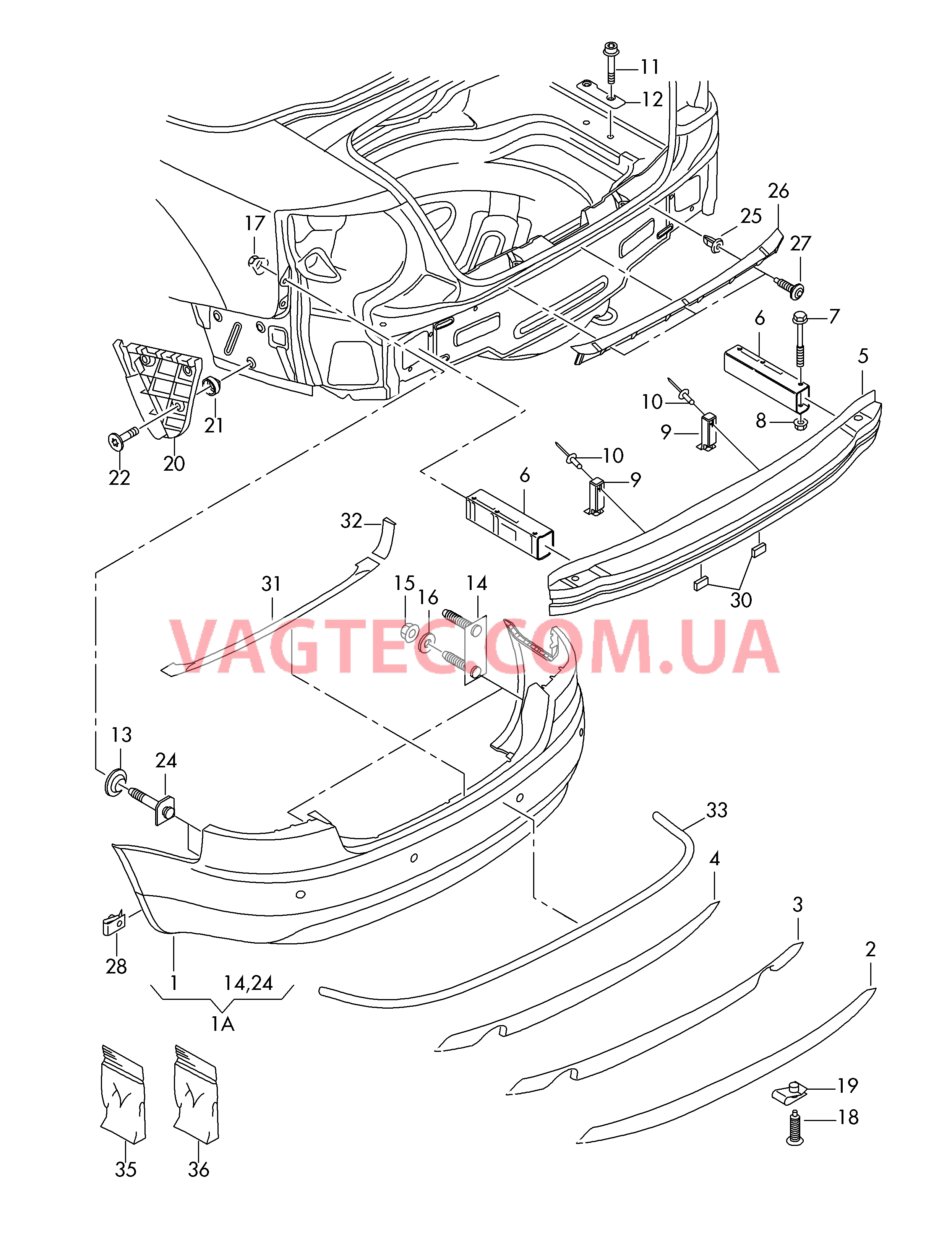 Бампер  для AUDI A4Q 2005-1