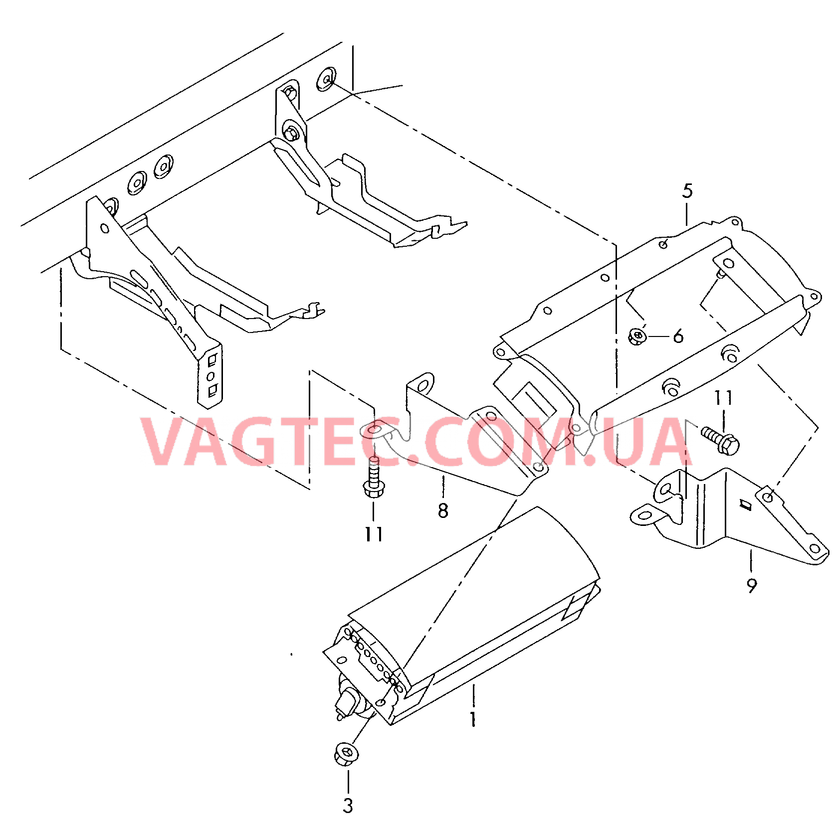 Подушка безопасности (сторона переднего пассажира)  для AUDI A8 2007