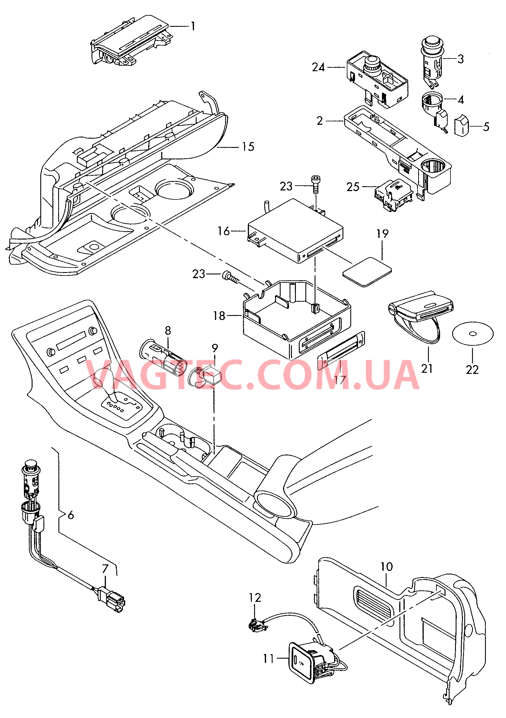 Прикуриватель Штепсельный разъем  для AUDI RS4C 2009