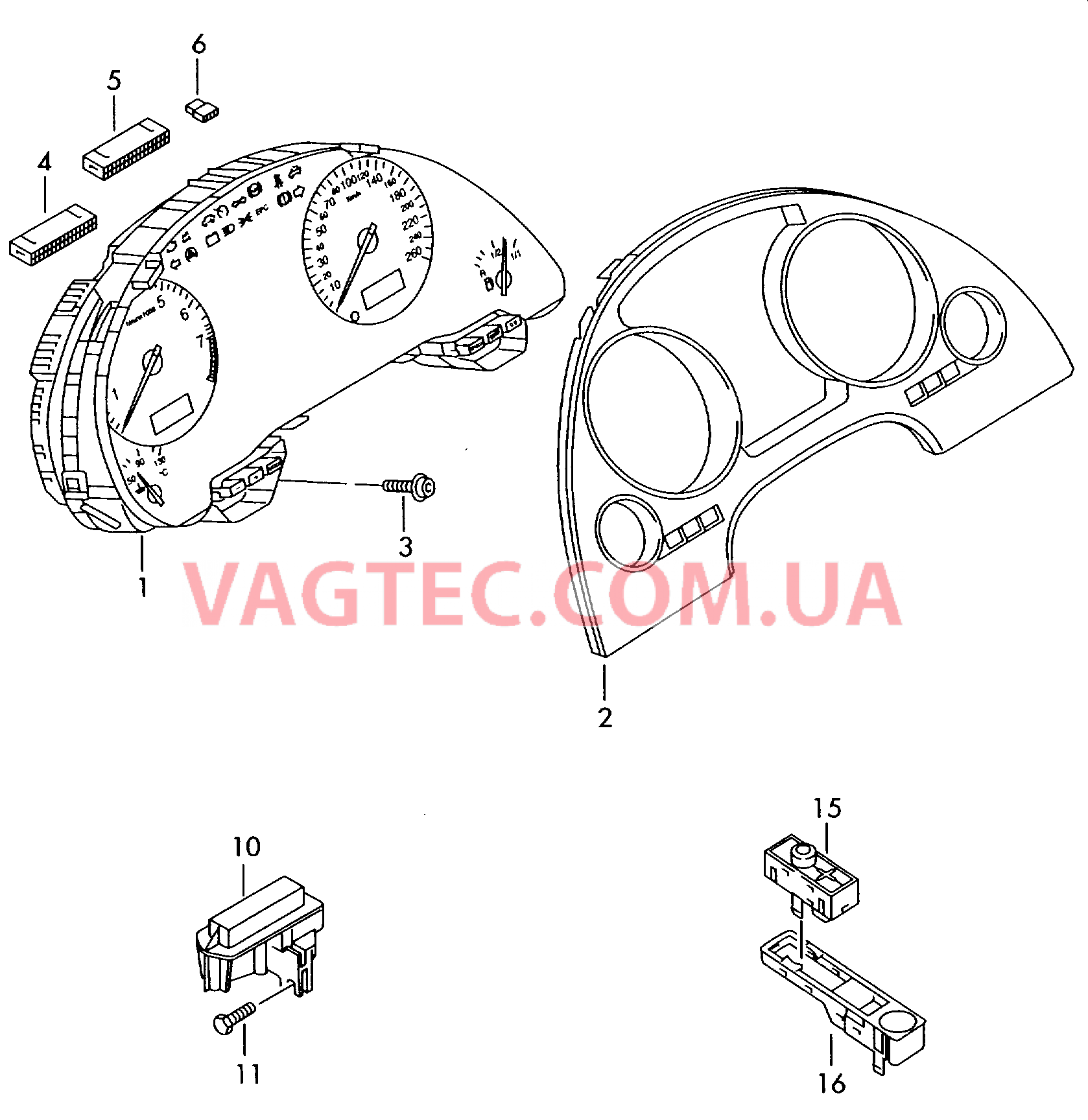 Комбинация приборов Приёмник радиочасов  для AUDI RS4C 2007