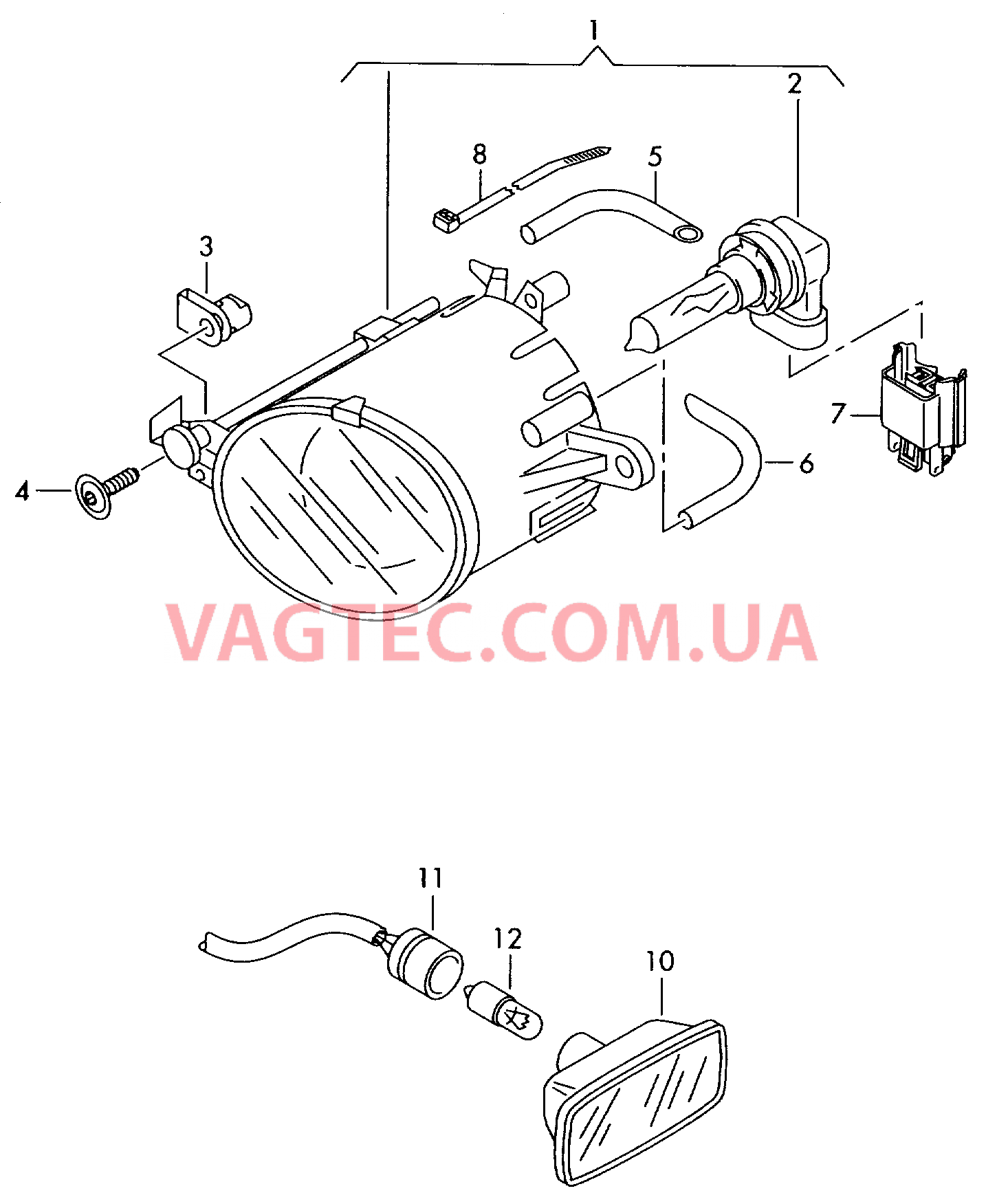 Галоген. противотуманная фара Фонарь указателя поворота  для AUDI A4Q 2005