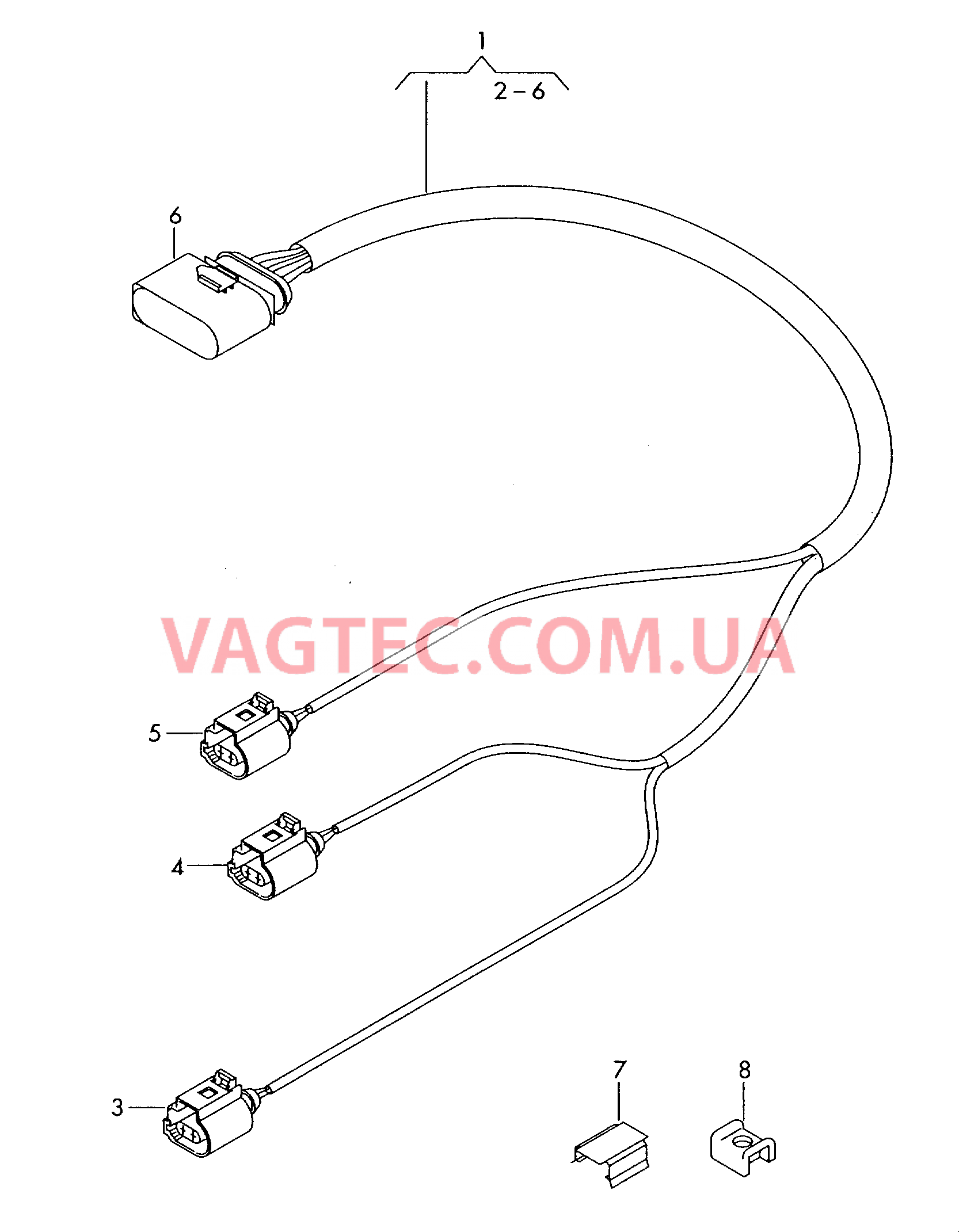 Жгут проводов Фронтальная рама  для AUDI A4 2001-1