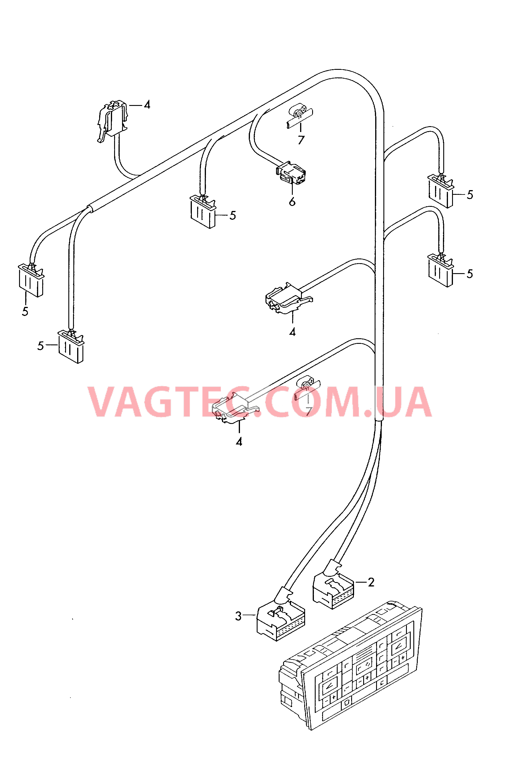 Жгут проводов устройства регулировки отопления  для AUDI A4 2001-1