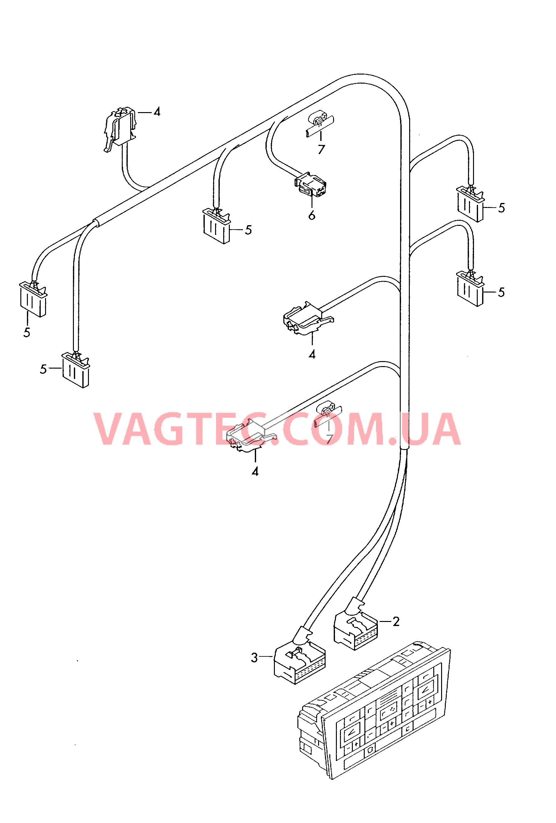 Жгут проводов климат.установк. с электронным управлением  для AUDI A4 2002