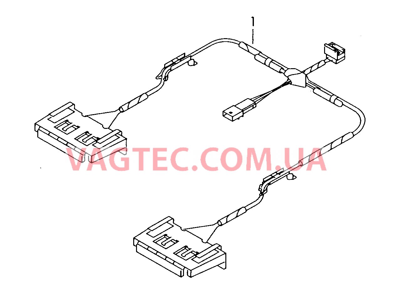 Жгут проводов фонаря освещения номерного знака  Кожух ручки для крышки багажного отсека  для AUDI A4Q 2001-1