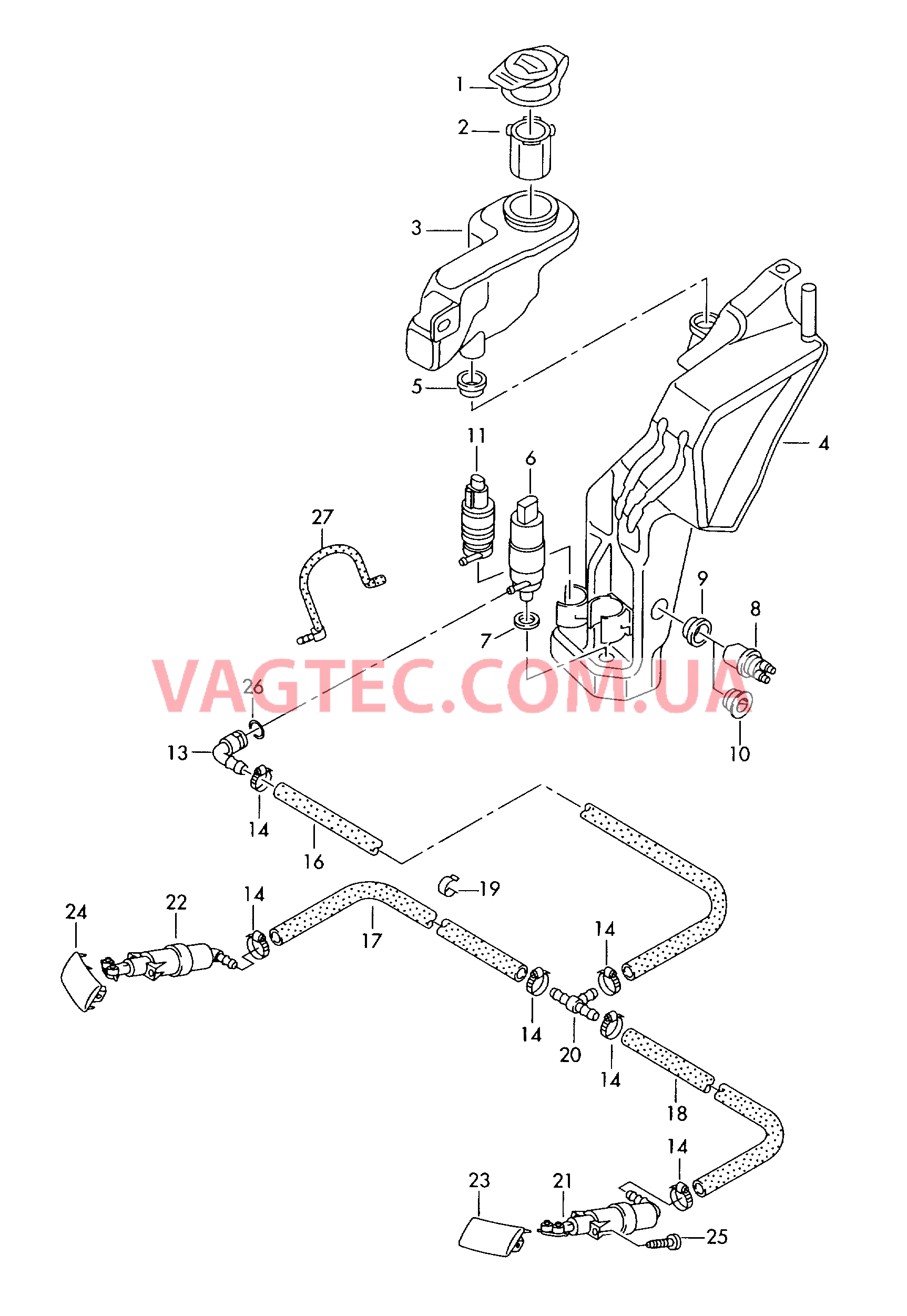 Омыватель фар  для AUDI A4 2005-1