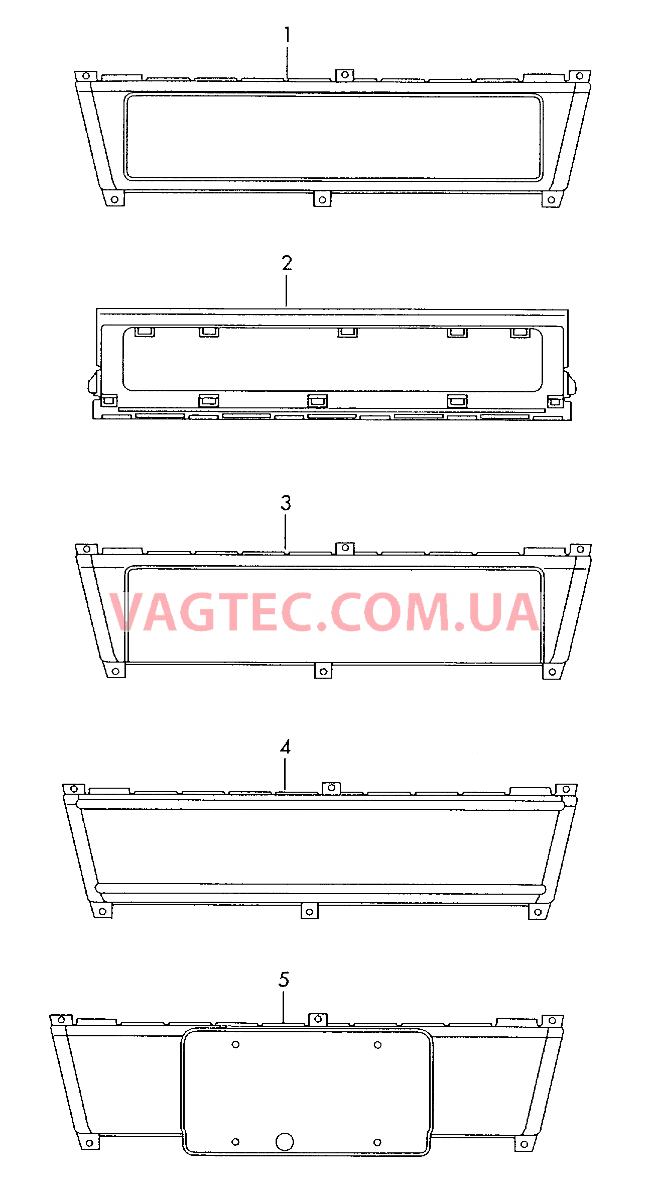 Кронштейн номерного знака  для AUDI RS4 2008