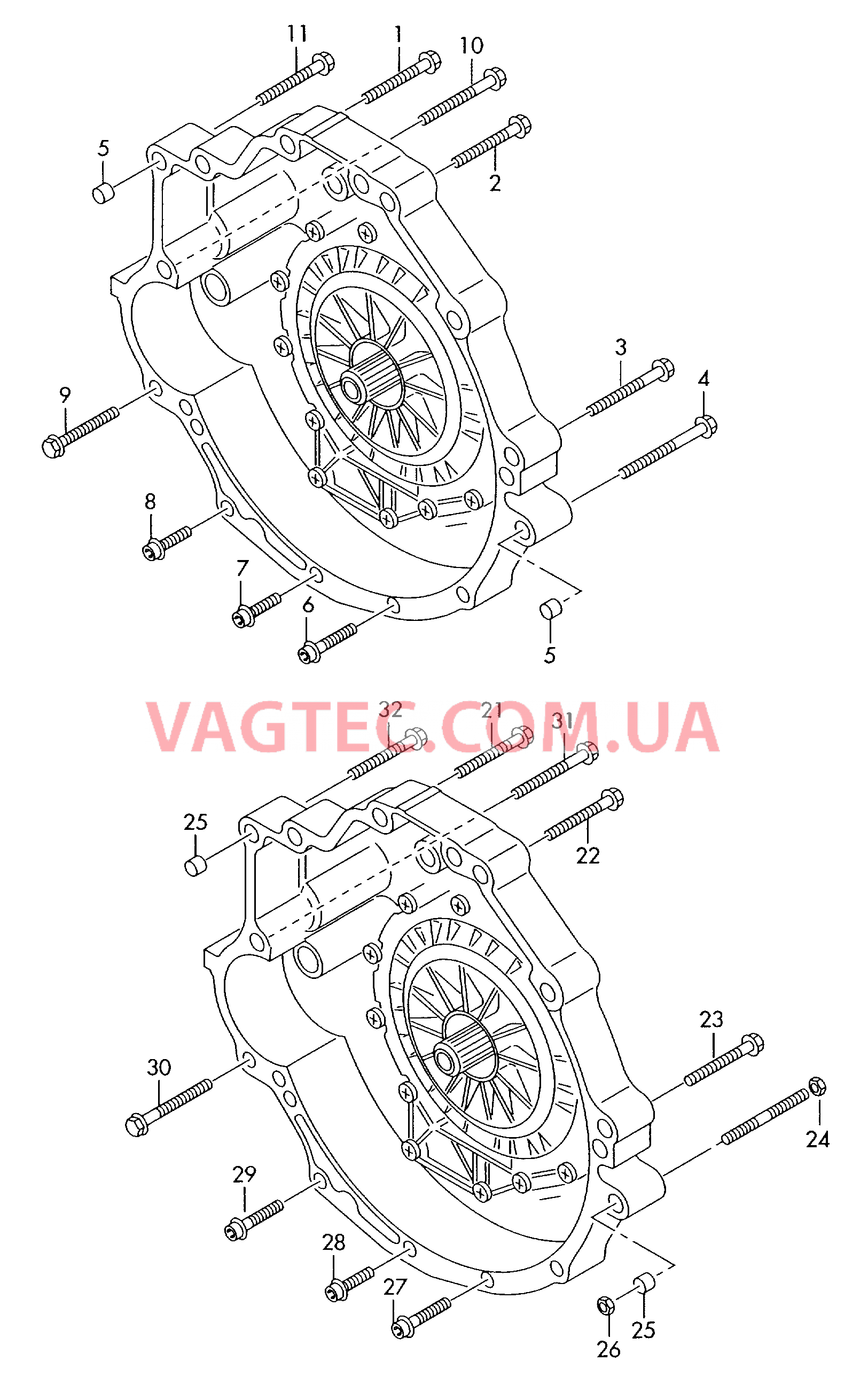 Детали крепления для двигателя и КП  6-ступ. АКП с межосевым дифференциалом  для AUDI A4Q 2006