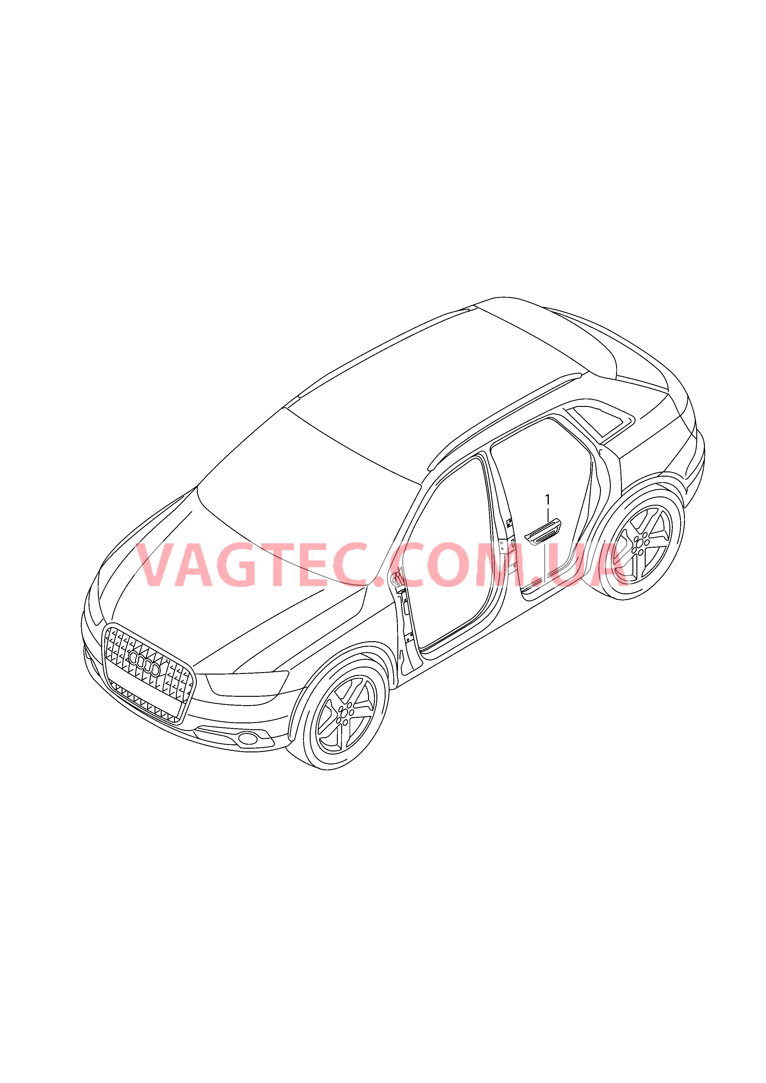 Оригинальные аксессуары Защитная плёнка порога  для AUDI RSQ3 2014