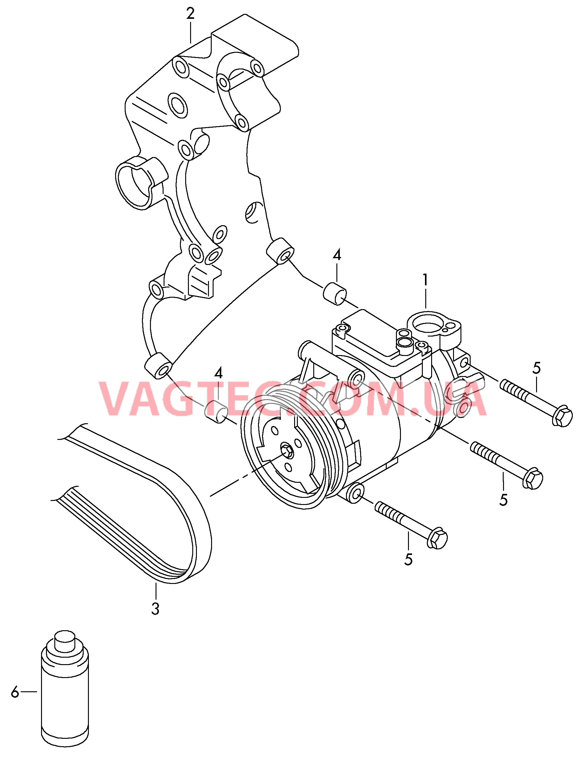 Компрессор климатической уст. Детали соединительные и крепежные для компрессора  для AUDI RS3 2017