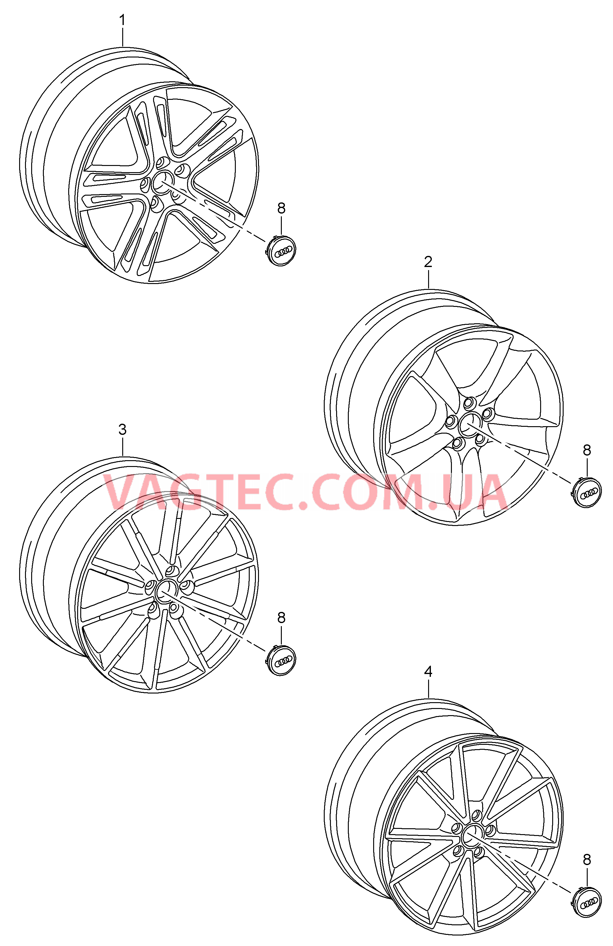 Алюминиевый диск Колпак колеса  для AUDI RS5C 2016