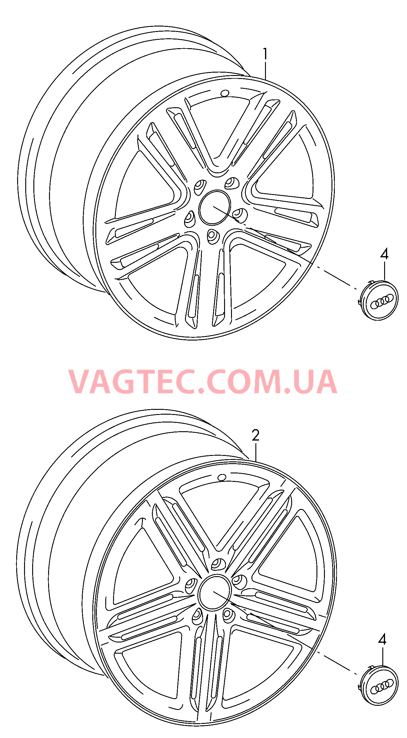 Алюминиевый диск для зимних шин Колпак колеса  для AUDI RSQ3 2015