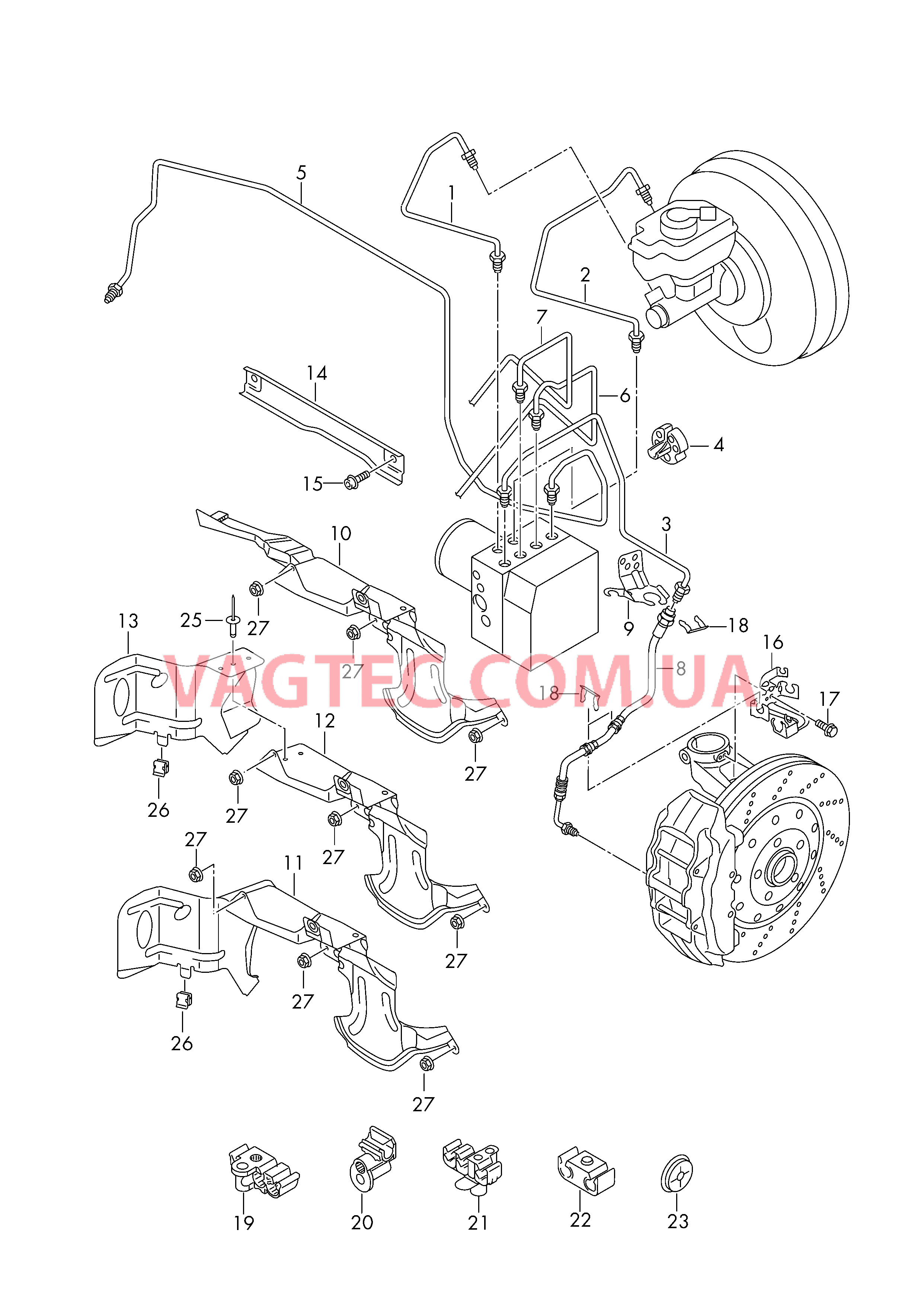 Тормозная трубка Тормозной шланг  для AUDI RSQ3 2015