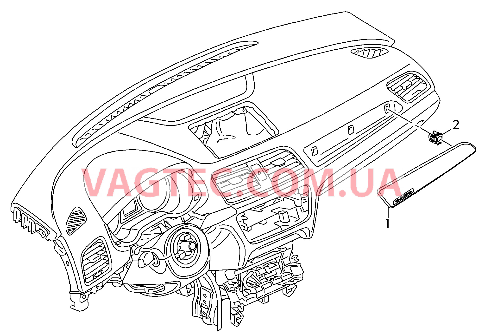 Декор. накладка передн. панели  для AUDI RSQ3 2014