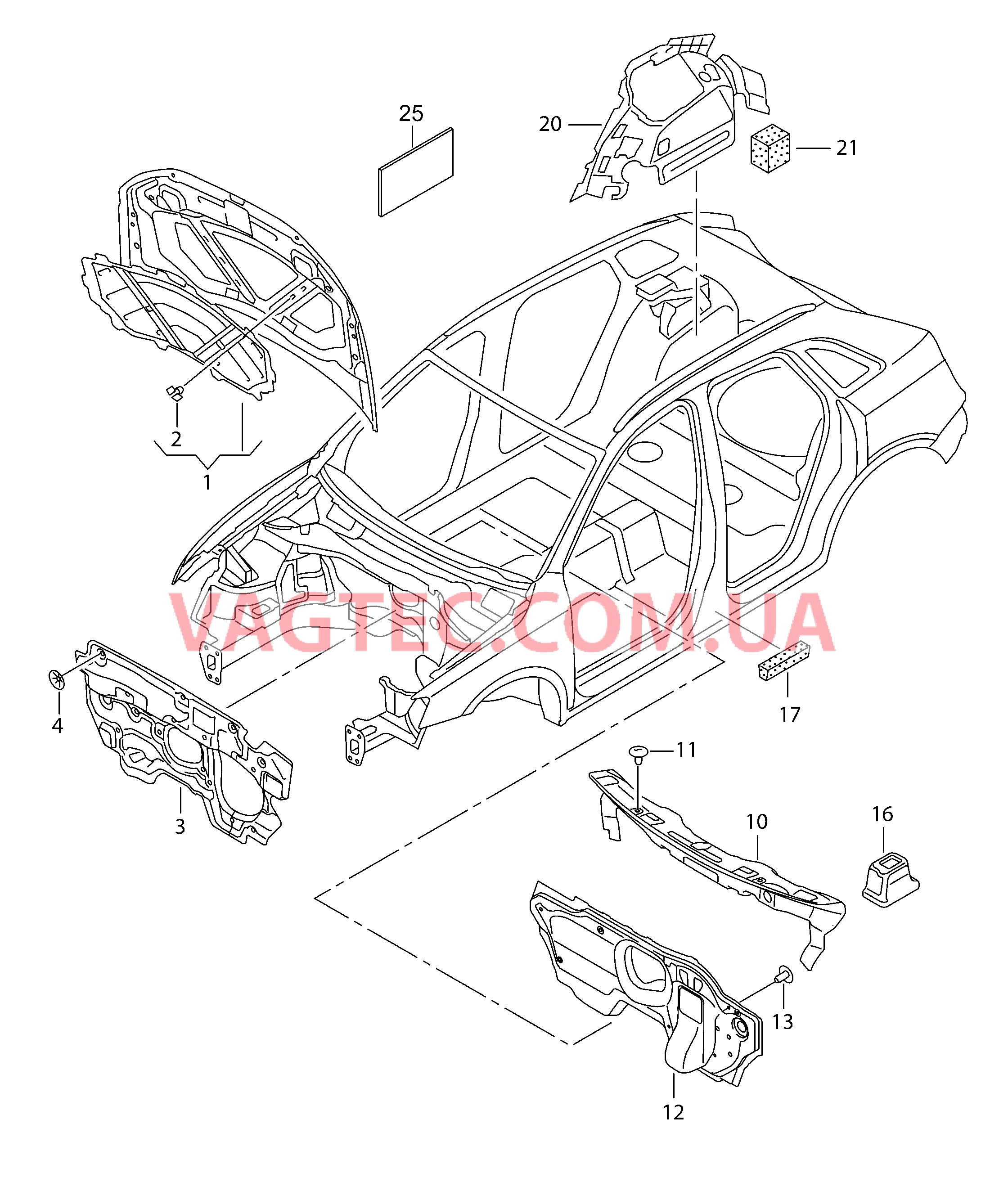 Изоляции  для AUDI RSQ3 2018