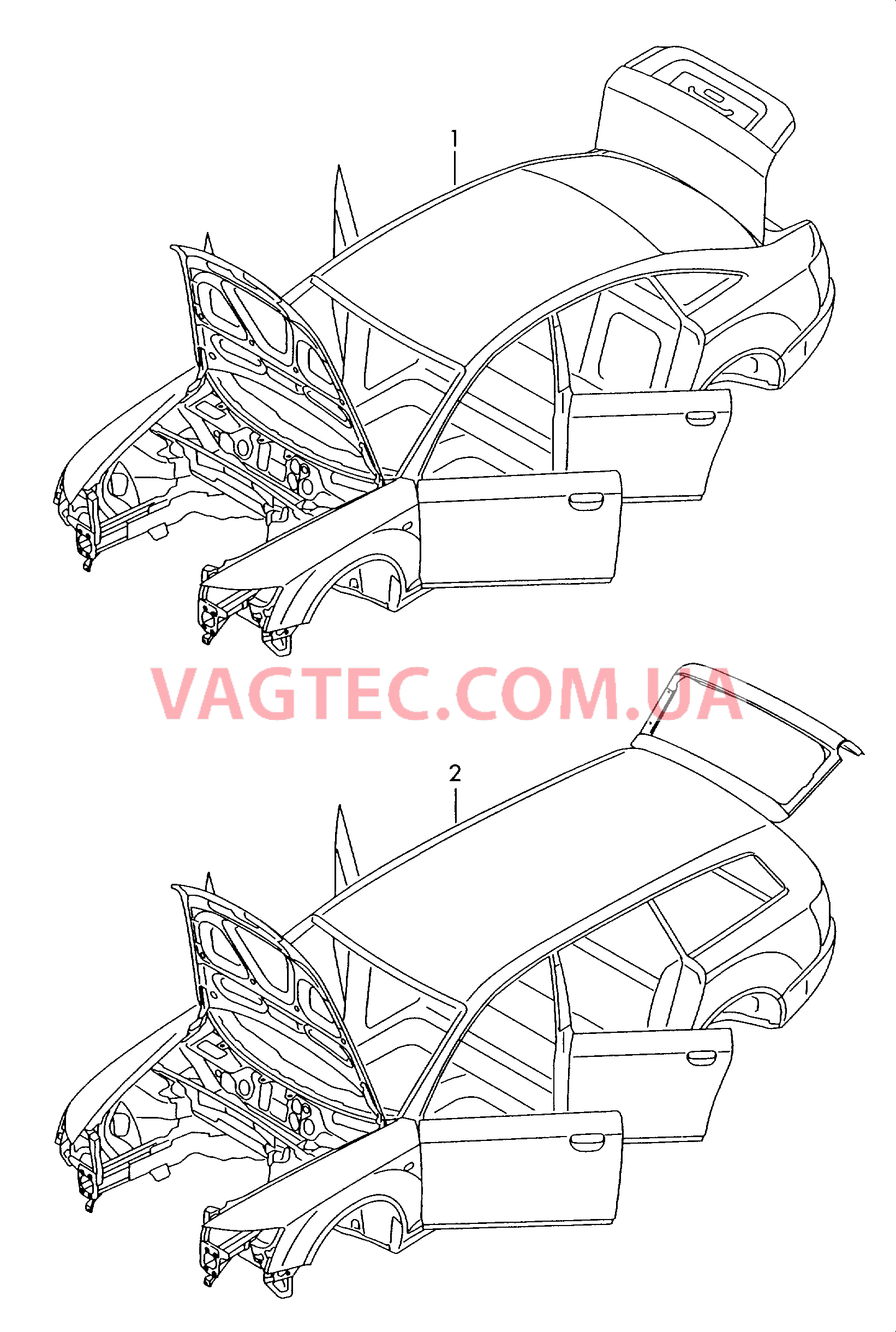 Кузов Особый регламент хран. док-тов                  Cм. памятку:  для AUDI A6 2009