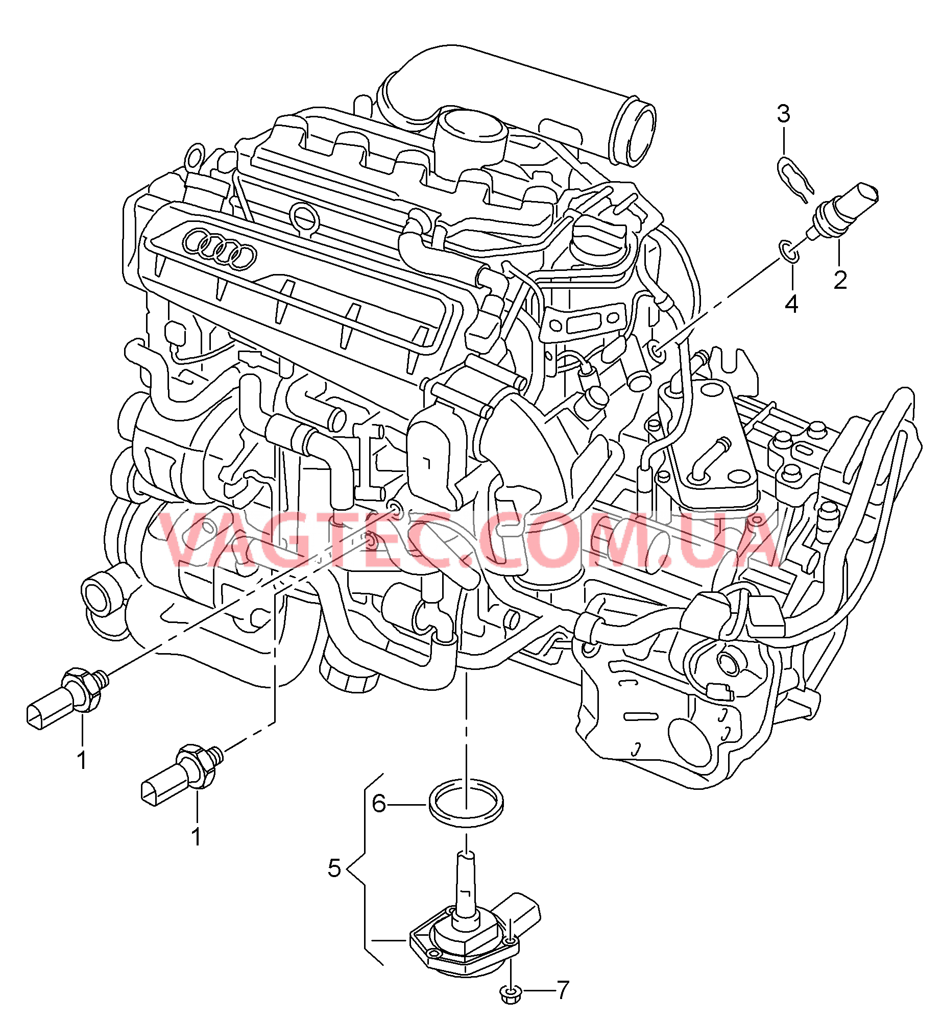 Выключатель и датчик на дв-ле  для AUDI RSQ3 2014