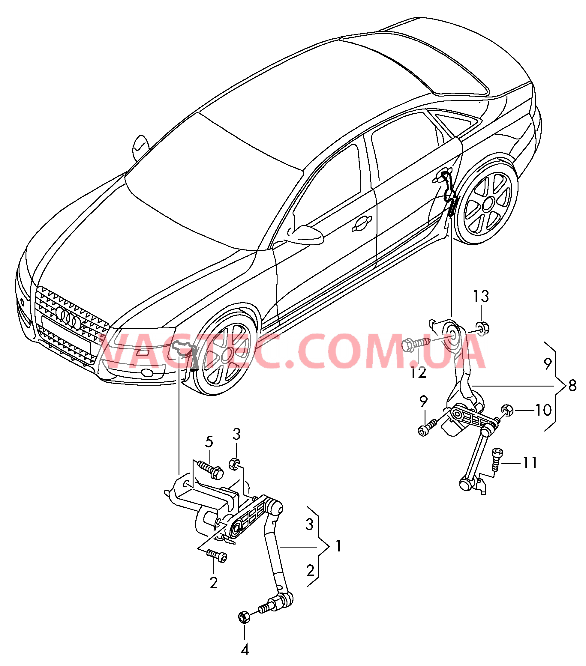 Корректор фар  для AUDI RS4 2015