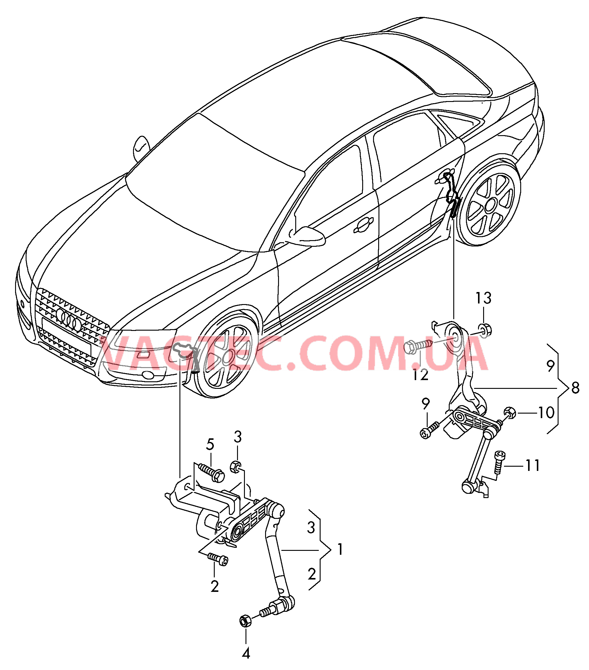 Корректор фар  для AUDI A4 2013