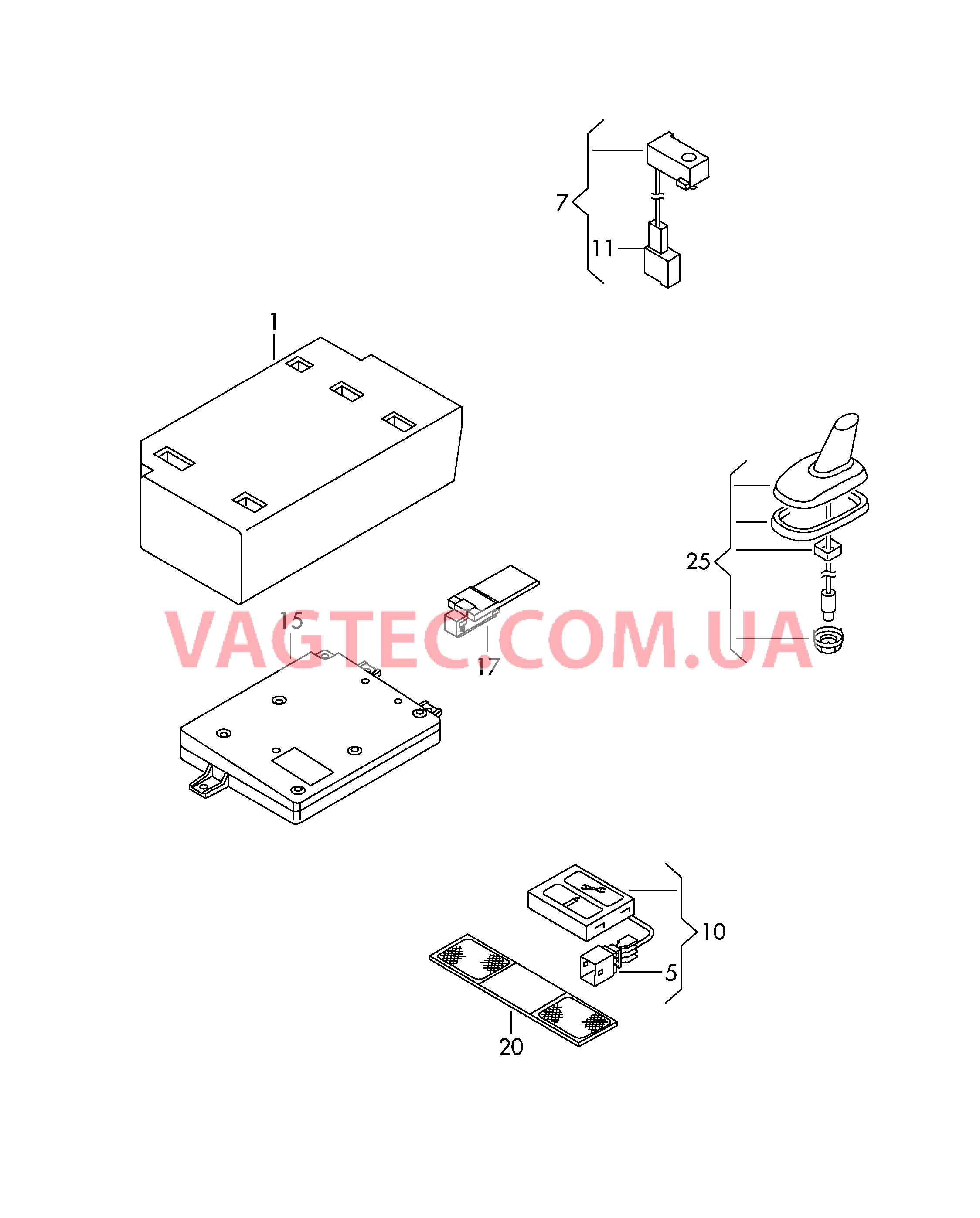 Электрические детали комплекта для подключения телефона  для VOLKSWAGEN PACC 2009