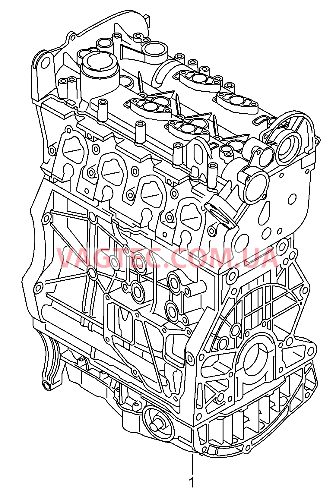 Двигатель с ГБЦ  для VOLKSWAGEN Jetta 2015-1