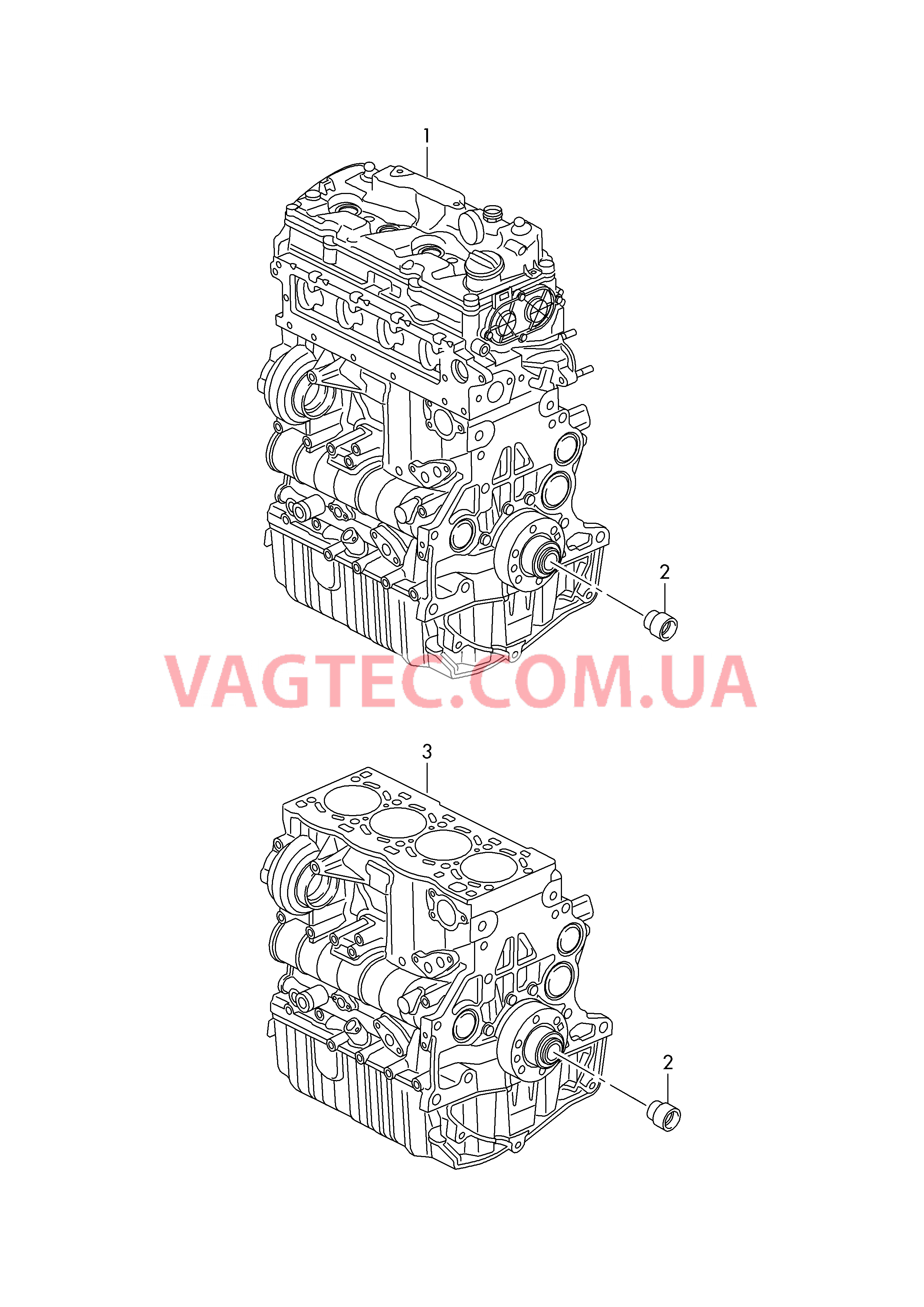 Двигатель с ГБЦ  для VOLKSWAGEN Passat 2018-1