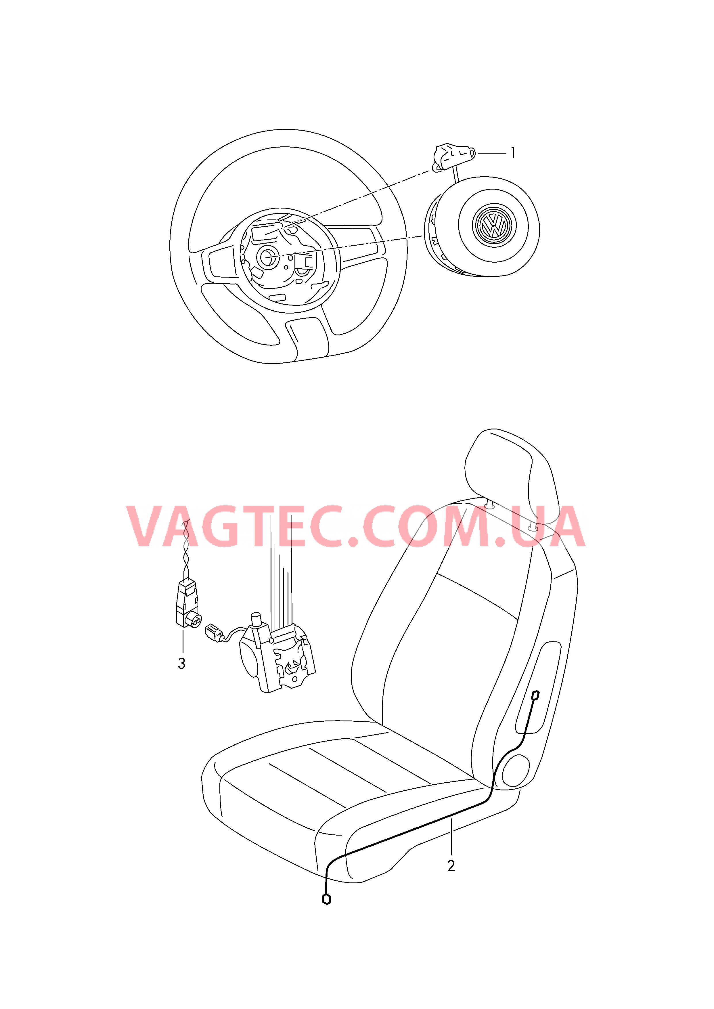 Жгут проводов подушки безопас.  для VOLKSWAGEN UP 2014-1