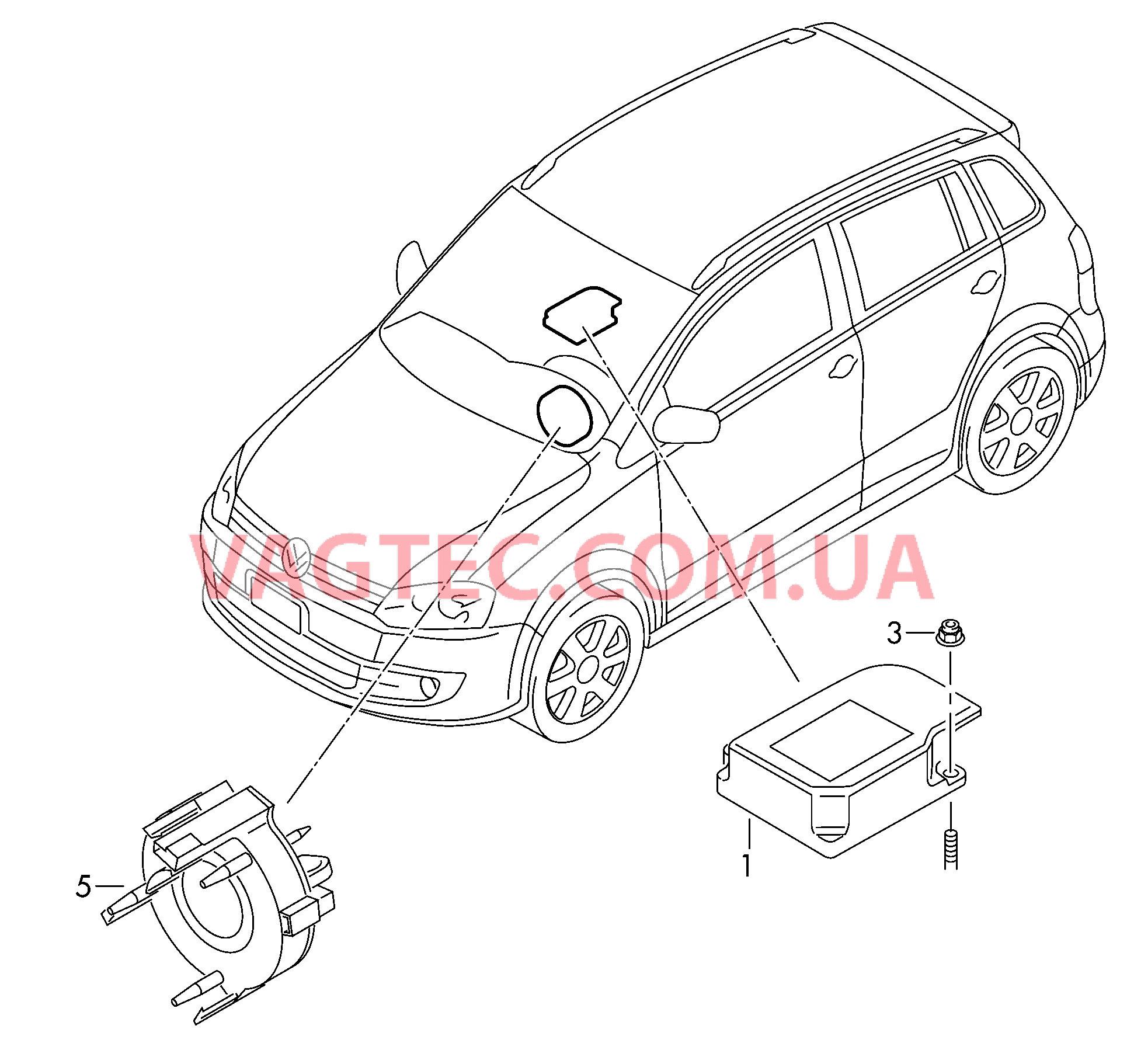 БУ подушек безопасности  для VOLKSWAGEN Suran 2012