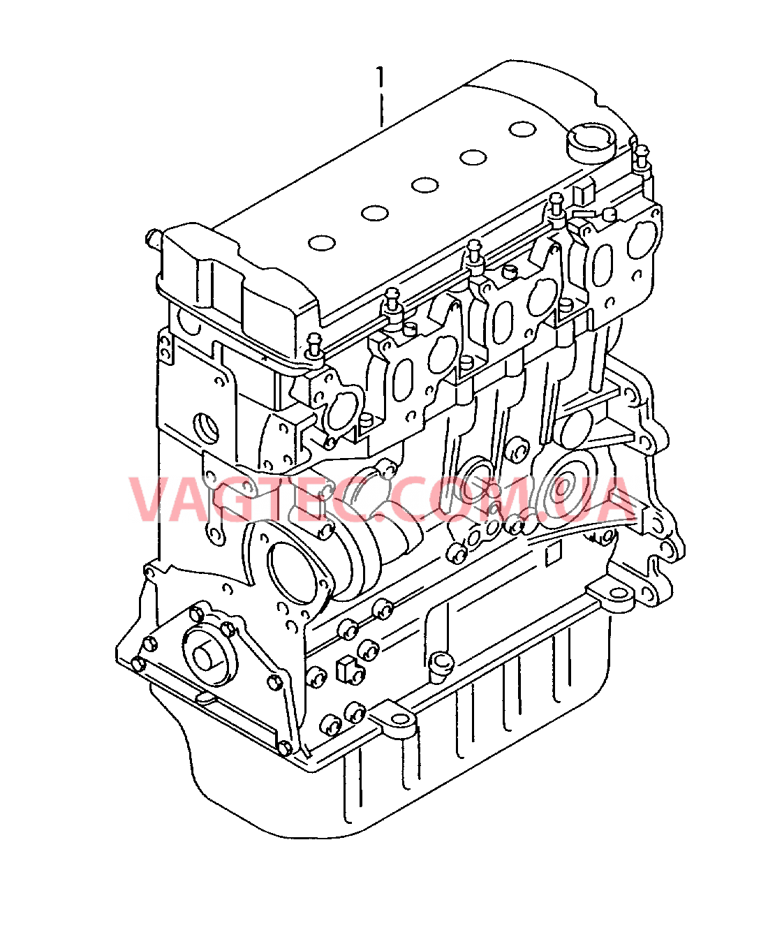 Двигатель с ГБЦ  для VOLKSWAGEN Passat 2015