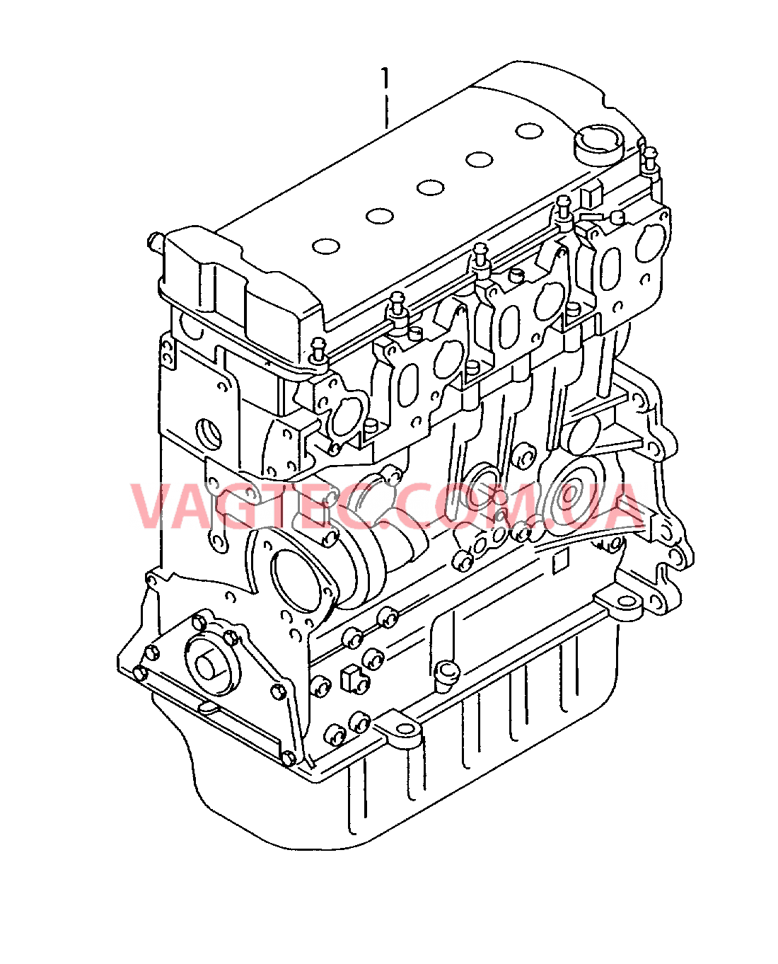 Двигатель с ГБЦ  для VOLKSWAGEN Passat 2009