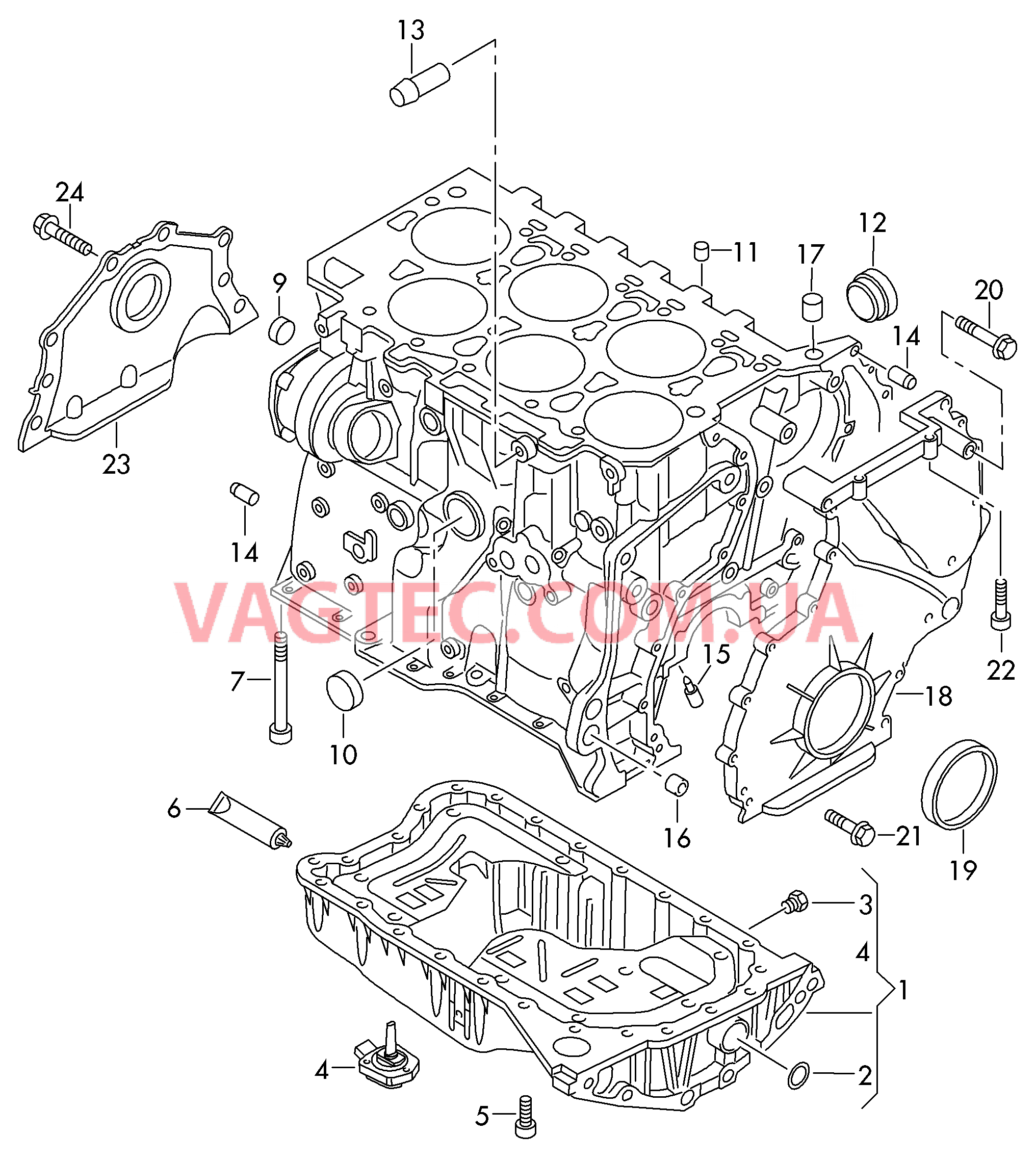 Блок цилиндров Масляный поддон  для VOLKSWAGEN Passat 2018