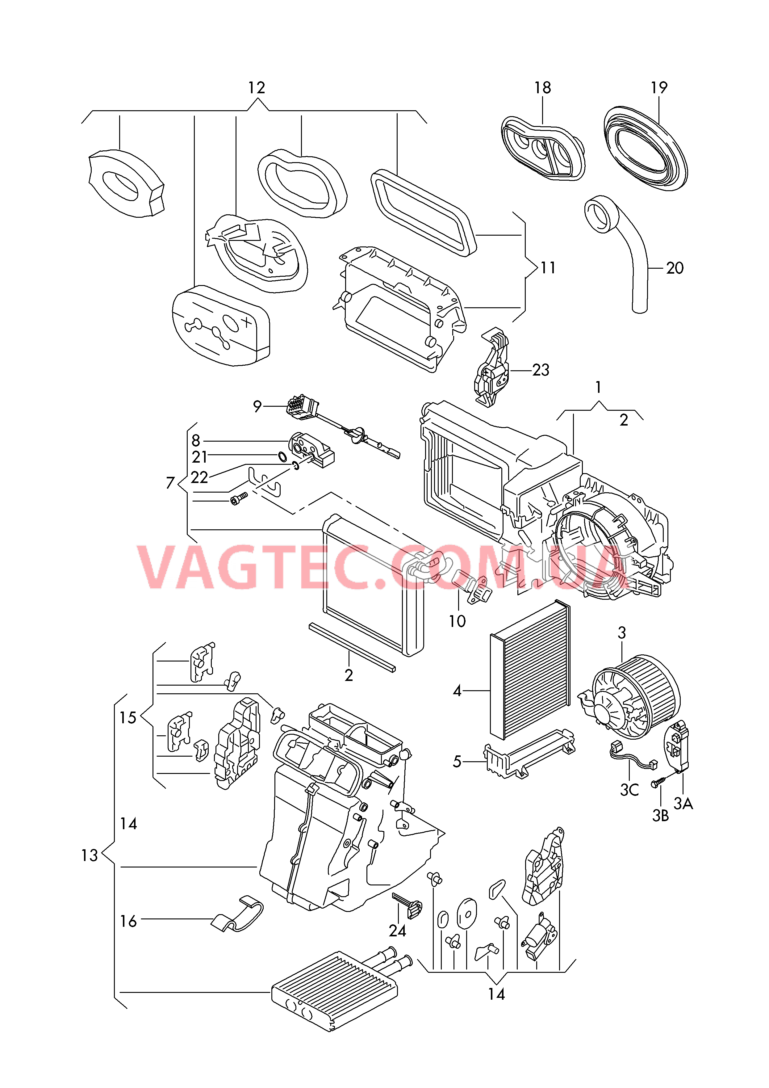 Кондиционер Детали не в сборе  для VOLKSWAGEN UP 2015-1