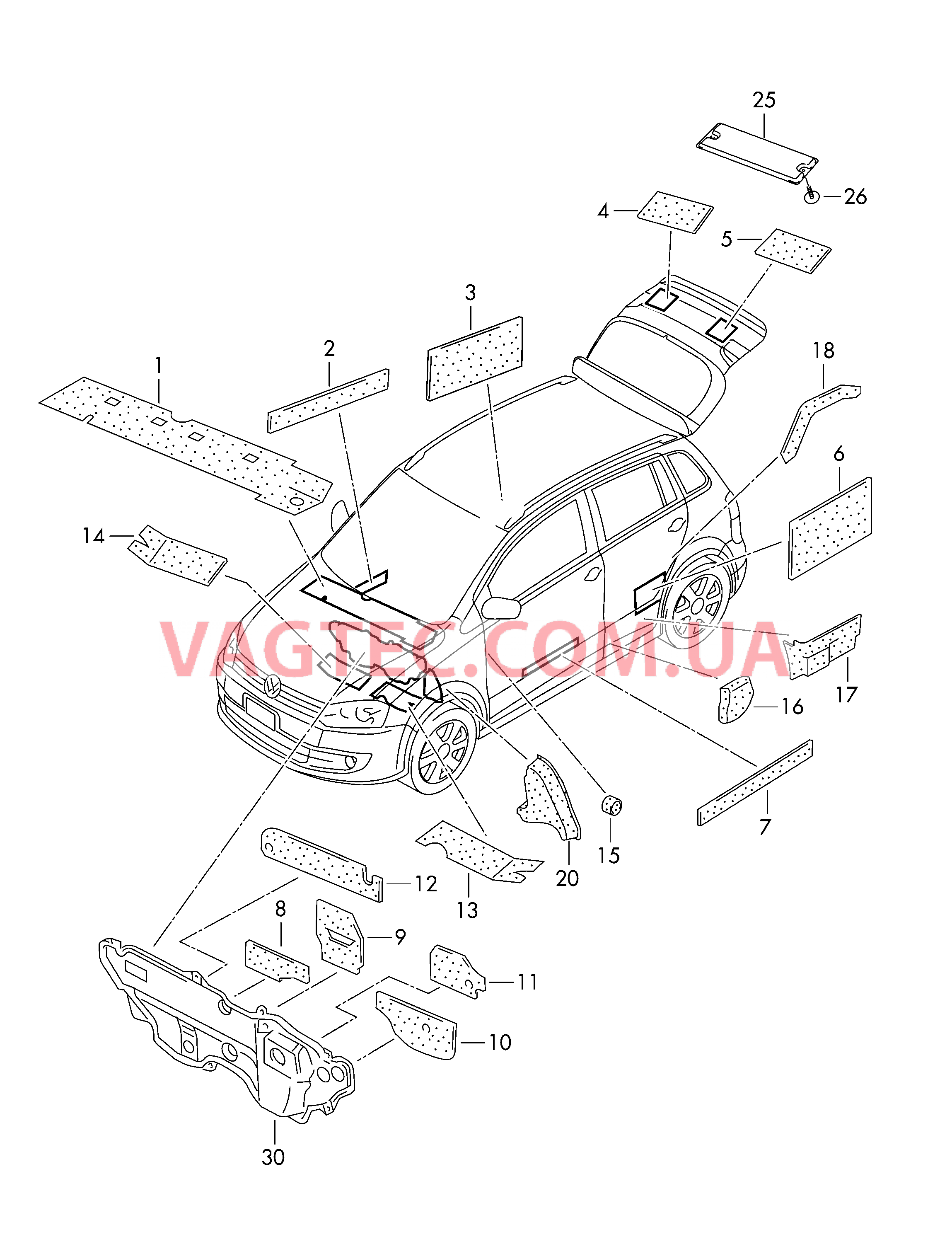 Шумоизоляция  для VOLKSWAGEN Suran 2011