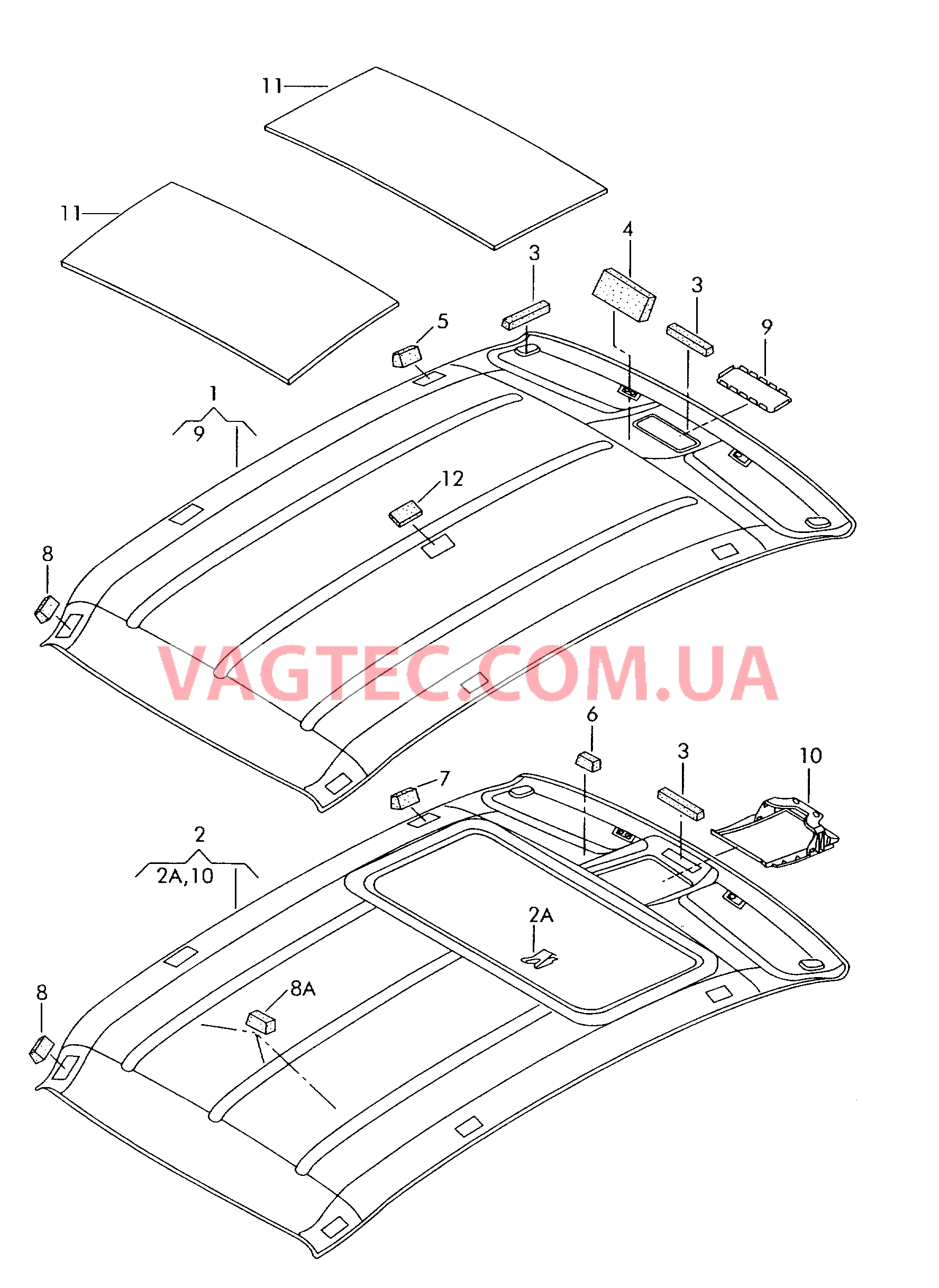 Обивка крыши  ------------------------------ для VOLKSWAGEN Suran 2012