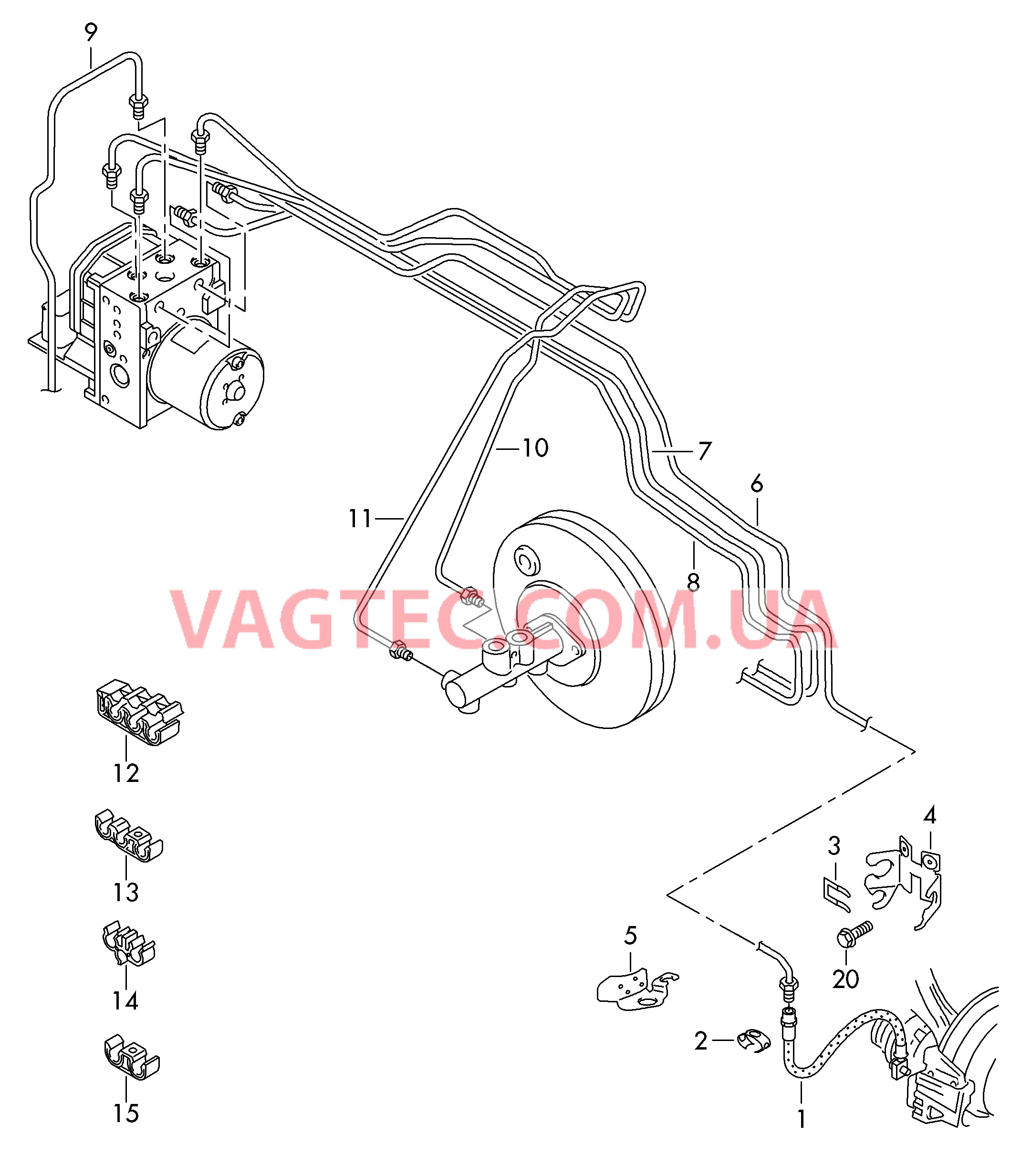 Тормозная трубка Тормозной шланг  для VOLKSWAGEN Suran 2014