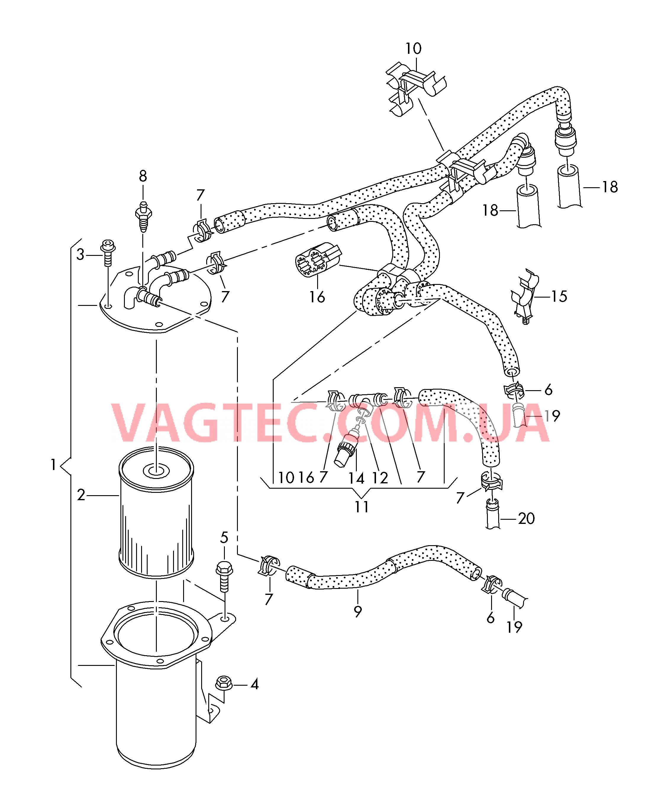 Топливный фильтр D - 09.11.2010>> для VOLKSWAGEN PACC 2009