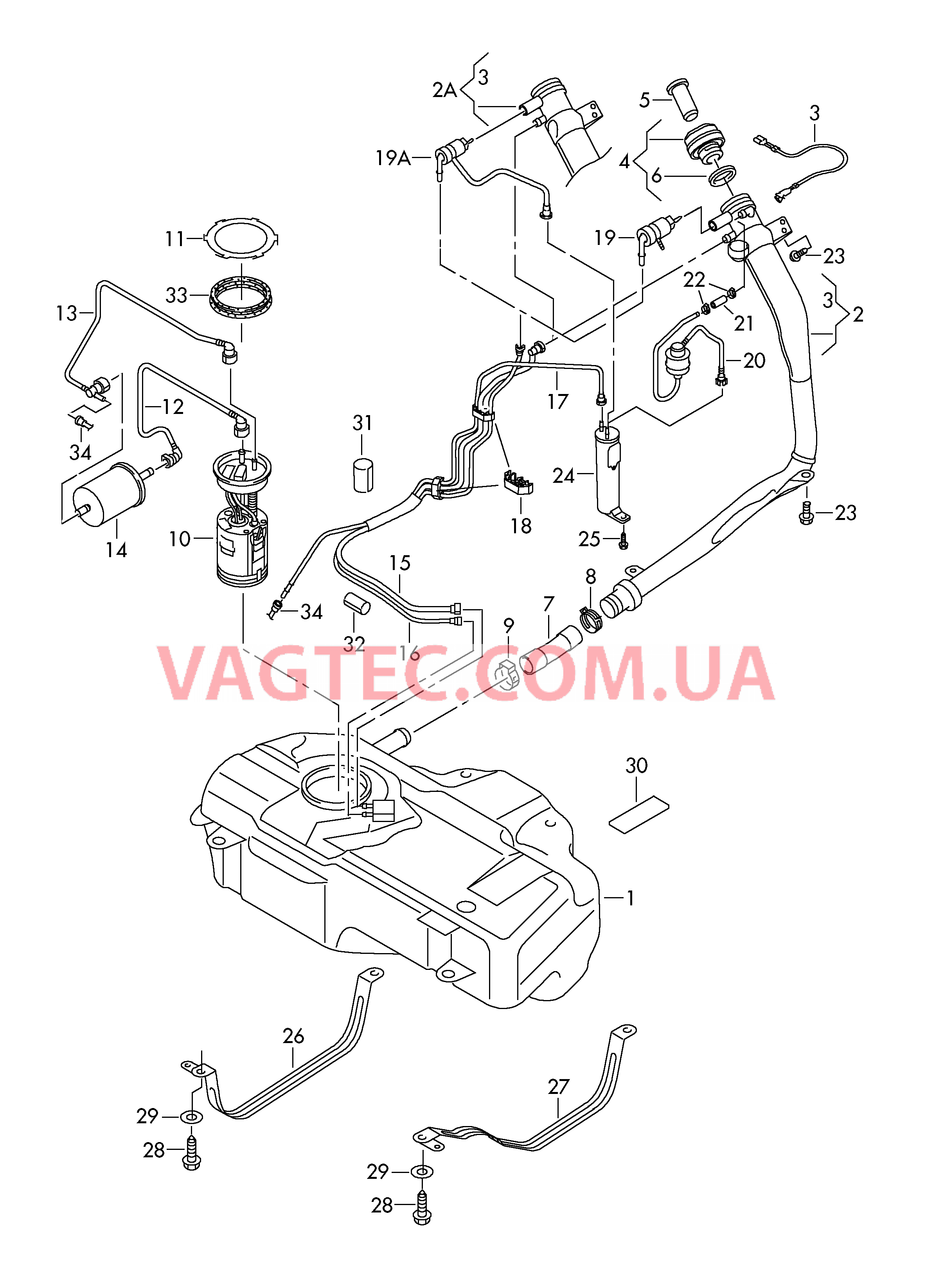 Топливный бак с навесными деталями  для VOLKSWAGEN Suran 2014