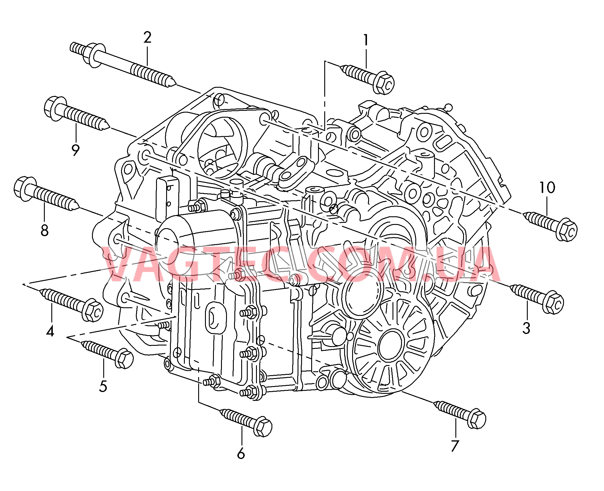 Детали крепления для двигателя и КП  для 7-ступ. КП DSG  для SKODA Octavia 2019