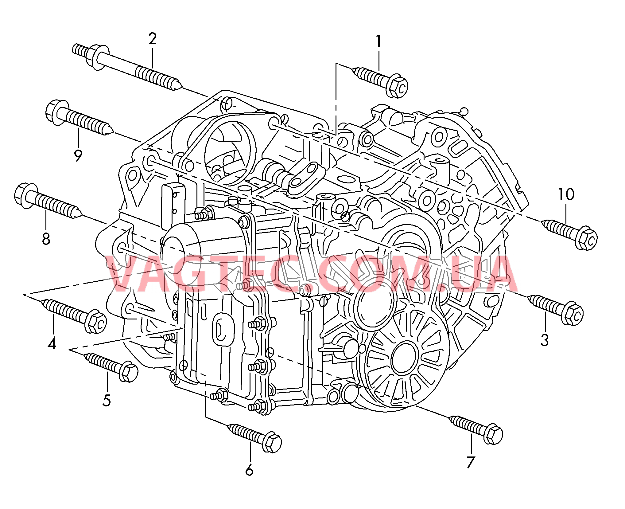 Детали крепления для двигателя и КП  для 7-ступ. КП DSG  для VOLKSWAGEN Touran 2019