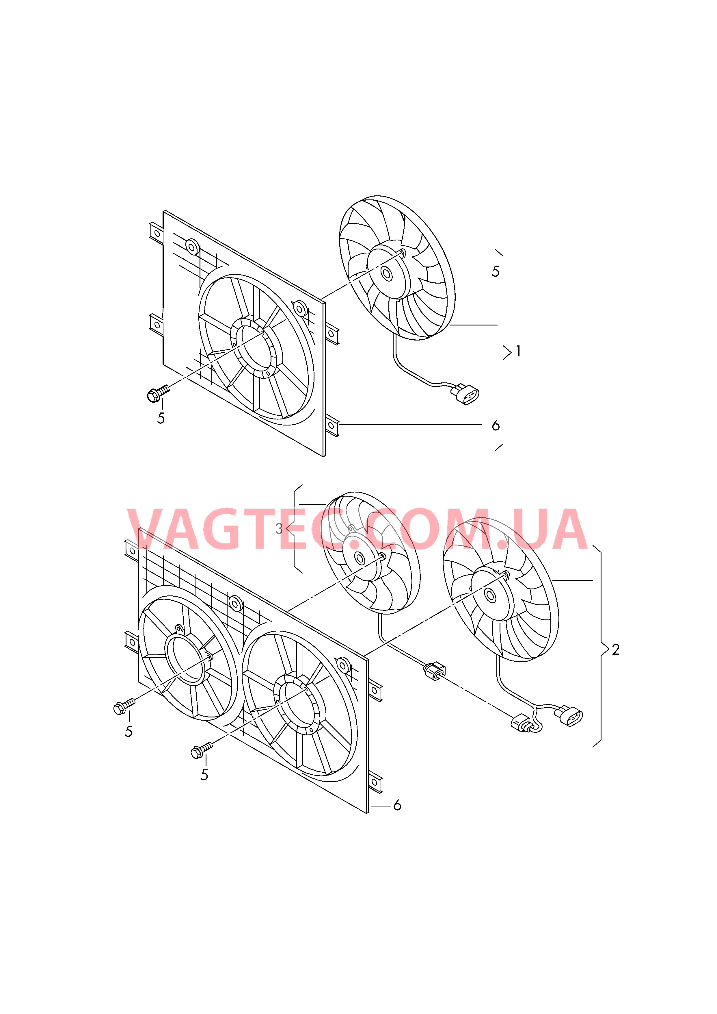 Вентилятор радиатора  для VOLKSWAGEN Tiguan 2017-1
