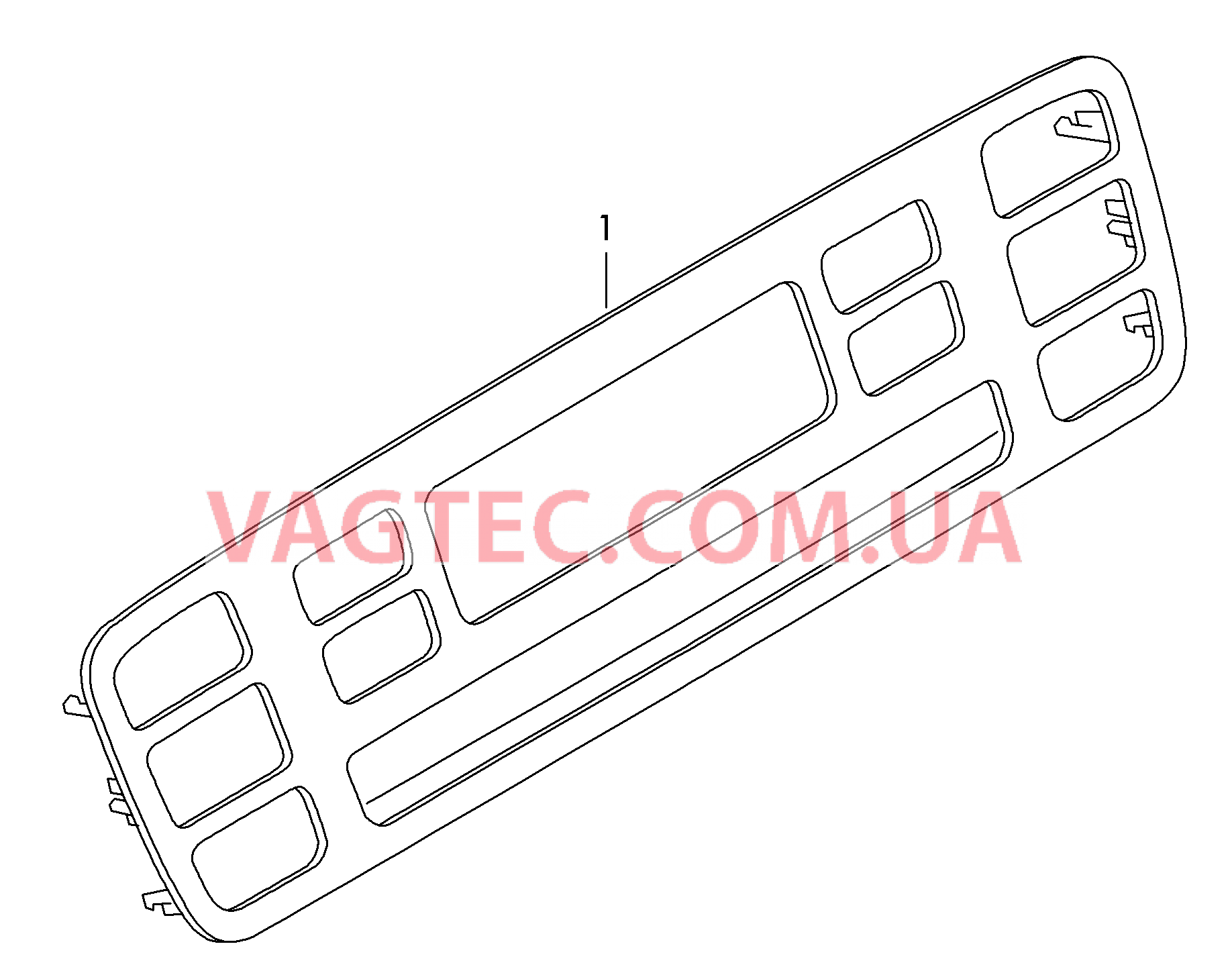 Накладка панели управления и индикации  для VOLKSWAGEN UP 2014-1