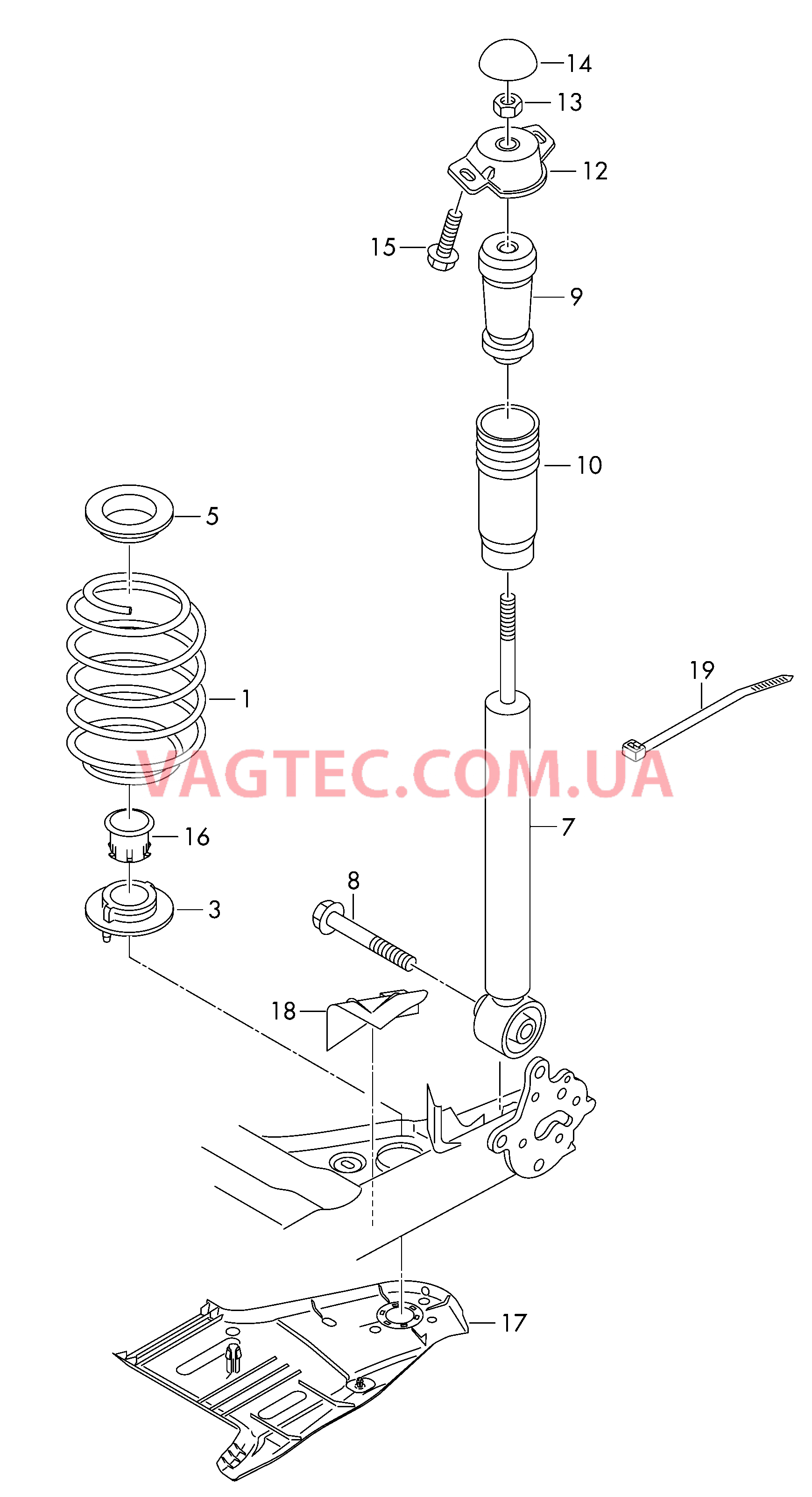 Подвеска Амортизатор  для VOLKSWAGEN GOLF 2013-2