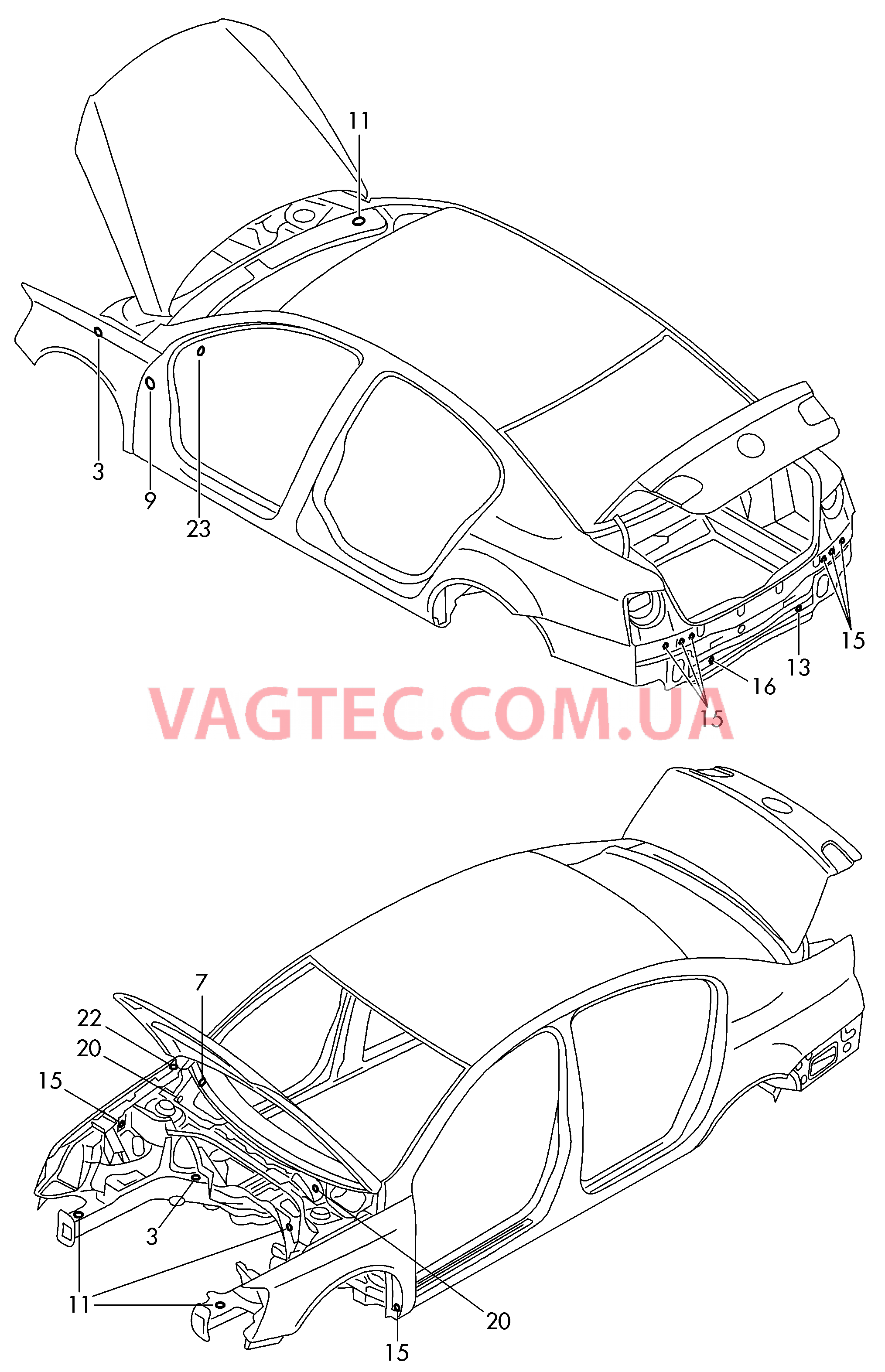 Заглушка Кузов  для VOLKSWAGEN CC 2013