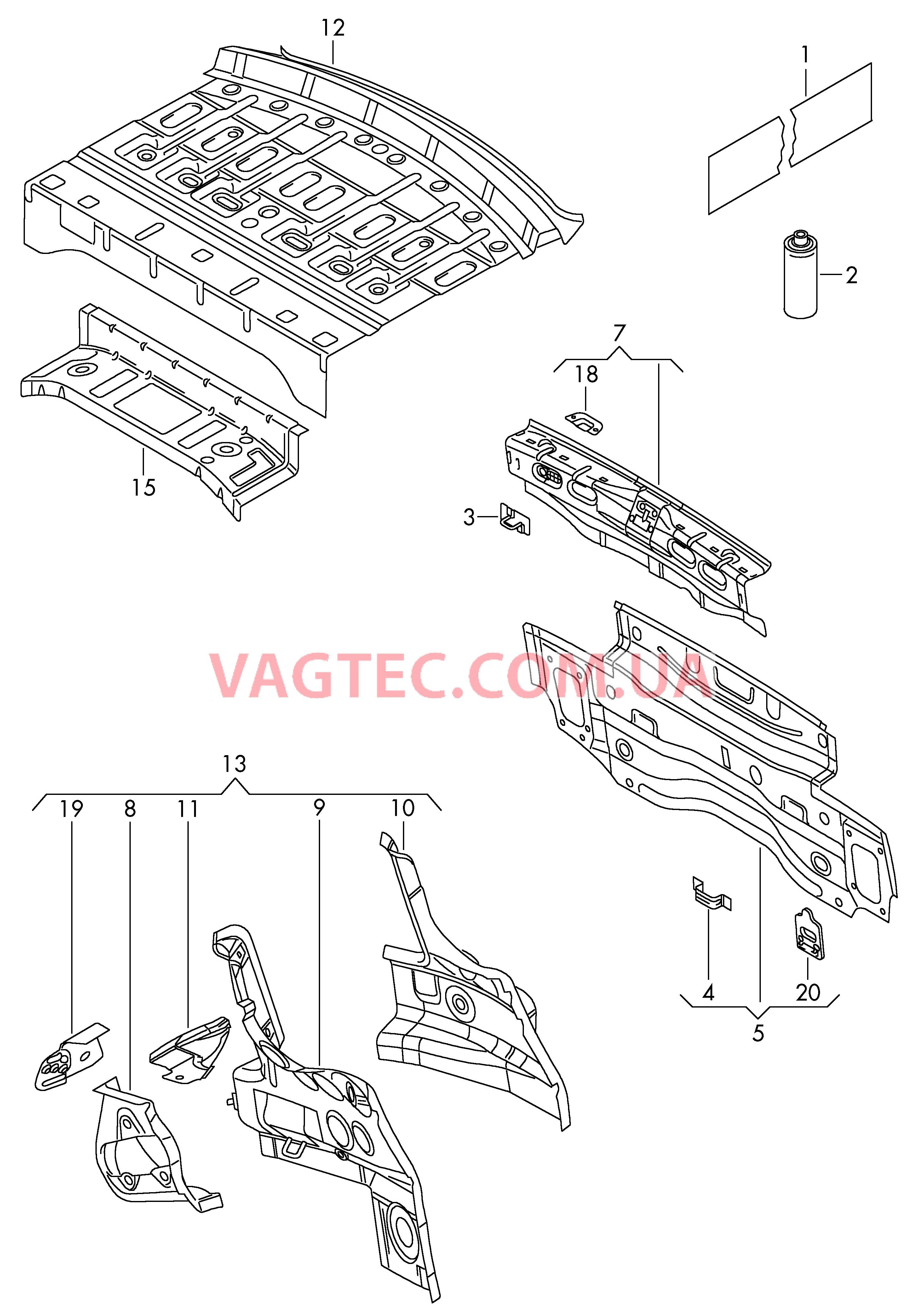 Cтенка задняя Задняя панель  для VOLKSWAGEN PACC 2011