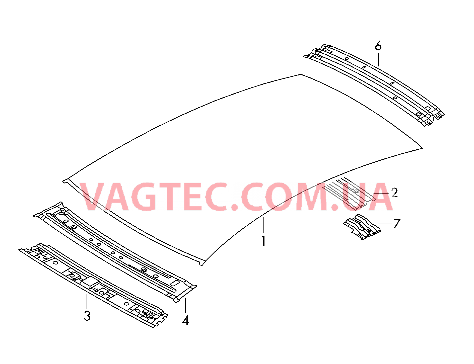 Крыша  для VOLKSWAGEN CC 2017