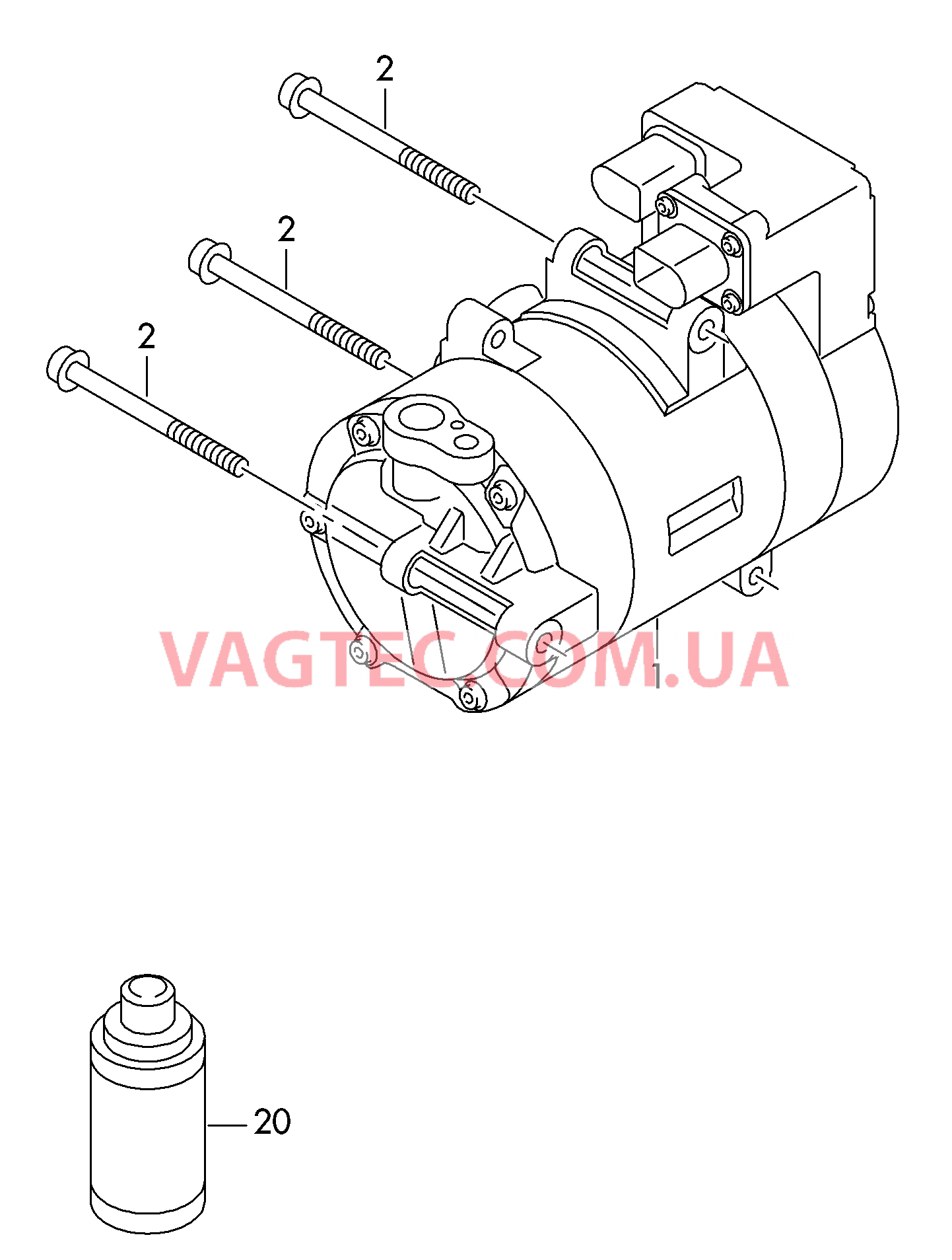 Компрессор климатической уст.  для VOLKSWAGEN UP 2016-1