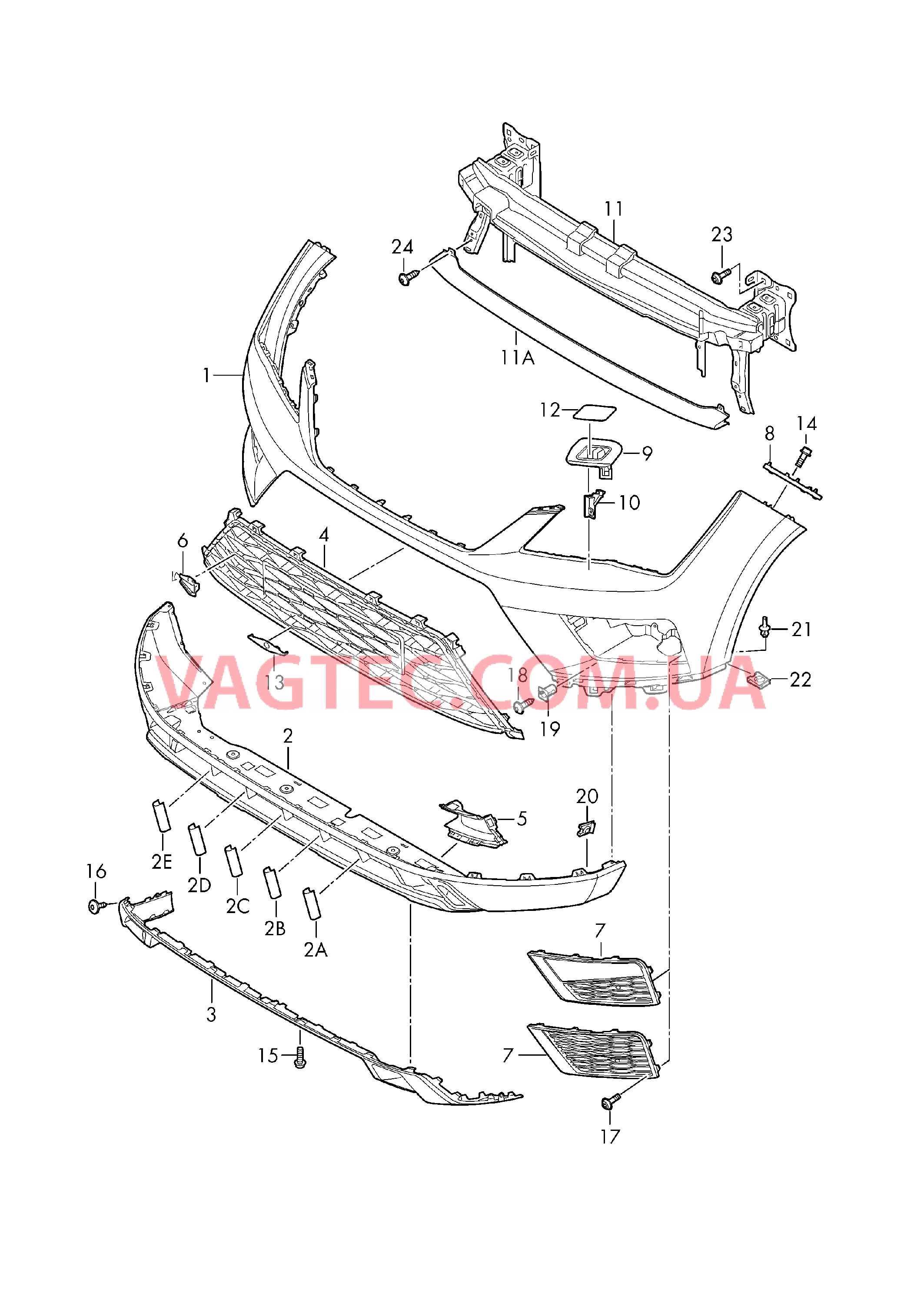 Бампер  для SEAT Ateca 2016